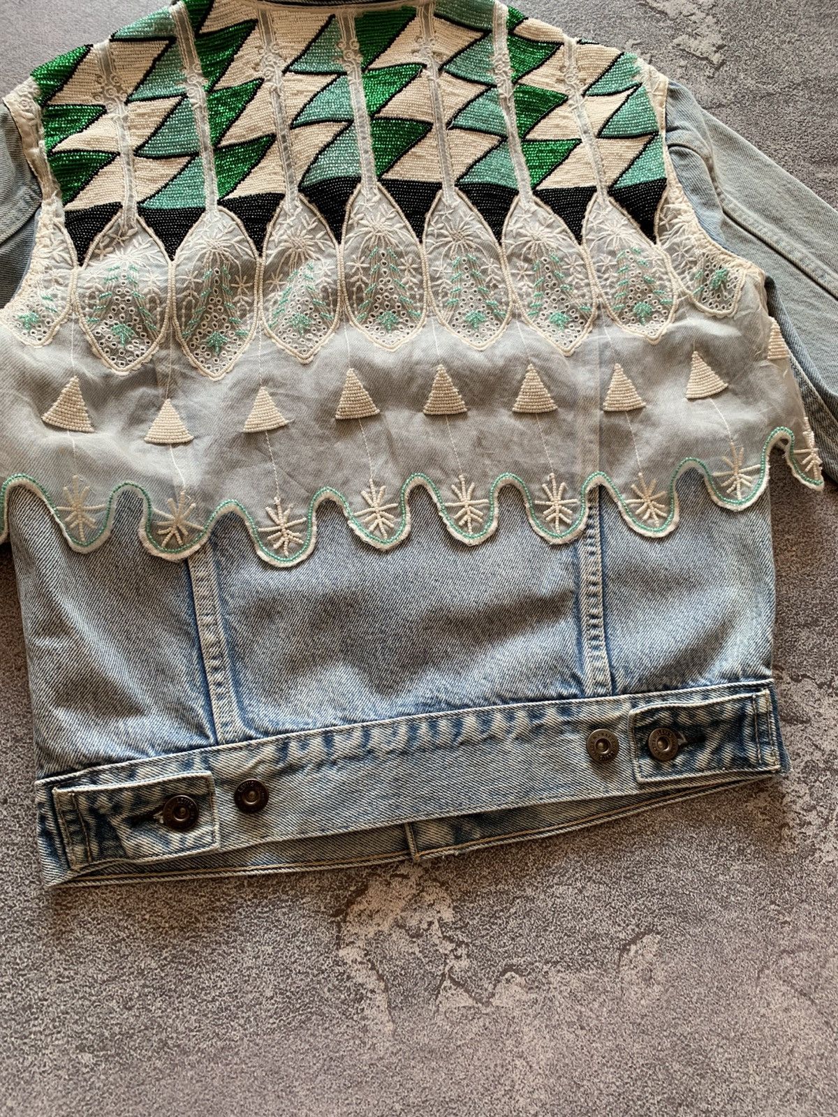 Levi's Made & Crafted Levi's Made&Crafted Trucker Hand Beaded Jacket Lace Size0/XS Size XS / US 0-2 / IT 36-38 - 11 Thumbnail