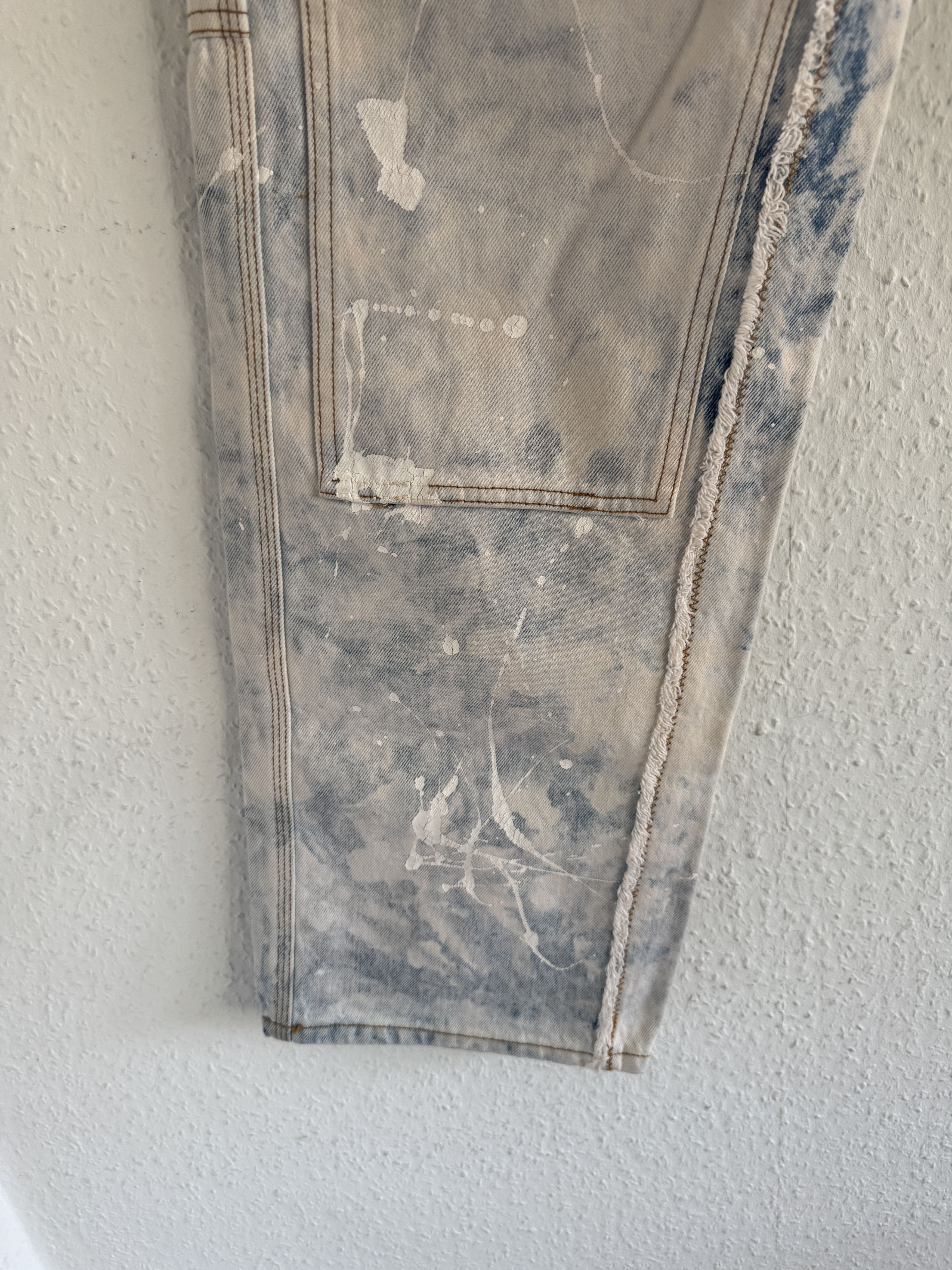Off-White Bleached Reconstructed Double Knee Carpenter Pants Size US 34 / EU 50 - 7 Thumbnail