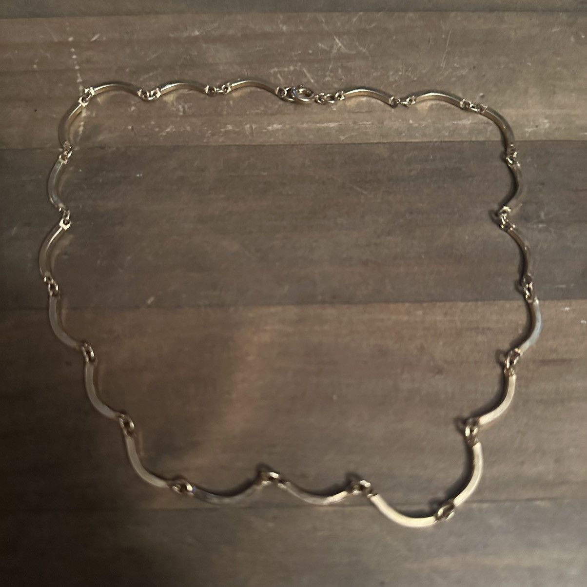 Vintage Vintage gold tone wavy link necklace Size ONE SIZE - 2 Thumbnail