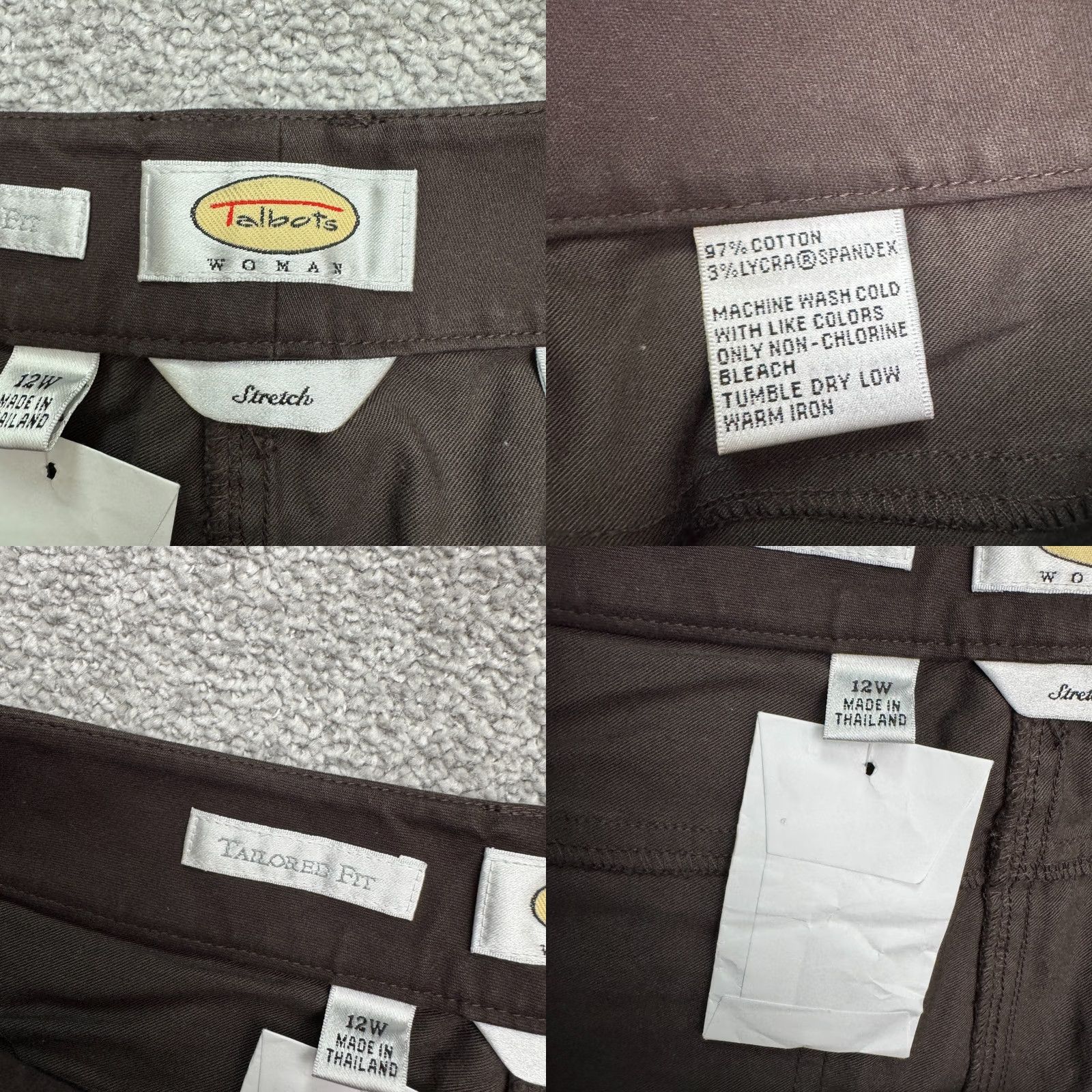 Talbots Talbots Dress Pants Womens 12W Brown Cotton Stretch Flared Leg High Rise Slim Inseam 31 In Size 34" / US 12 / IT 48 - 8 Thumbnail