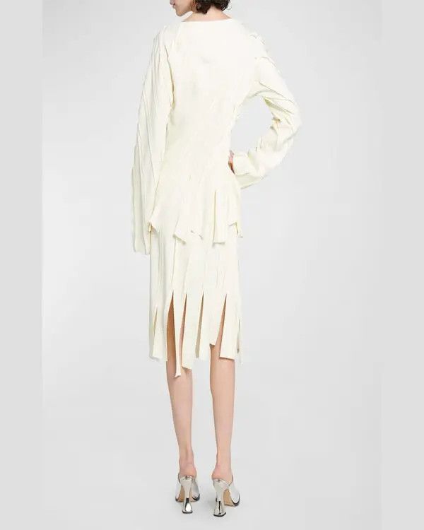 Bottega Veneta o1y0725 Crewneck Tank Top in Cream Size XS / US 0-2 / IT 36-38 - 4 Thumbnail
