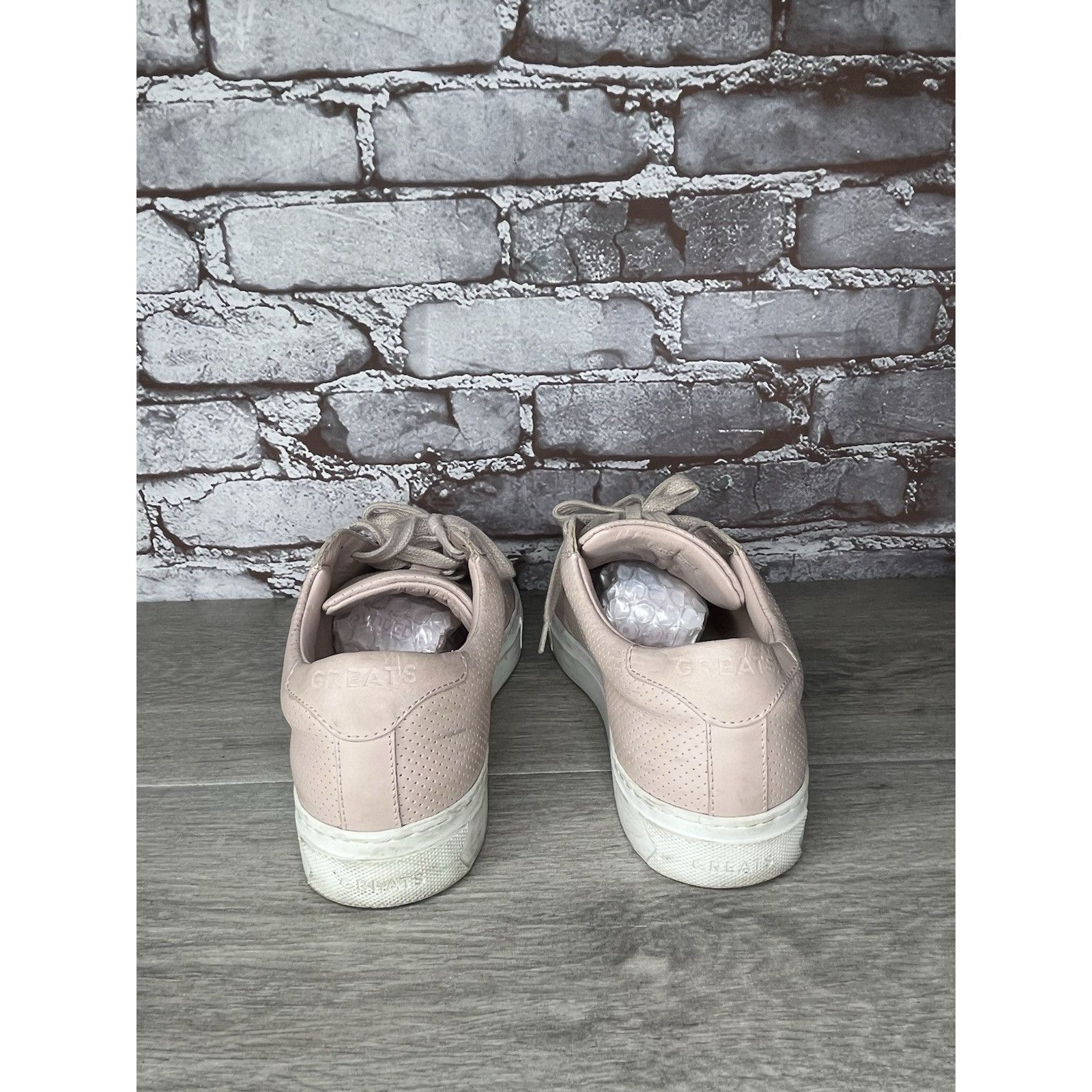 Greats GREATS The Royale Pink Perforated Leather Sneakers Shoes Wom Size US 8.5 / IT 38.5 - 5 Thumbnail