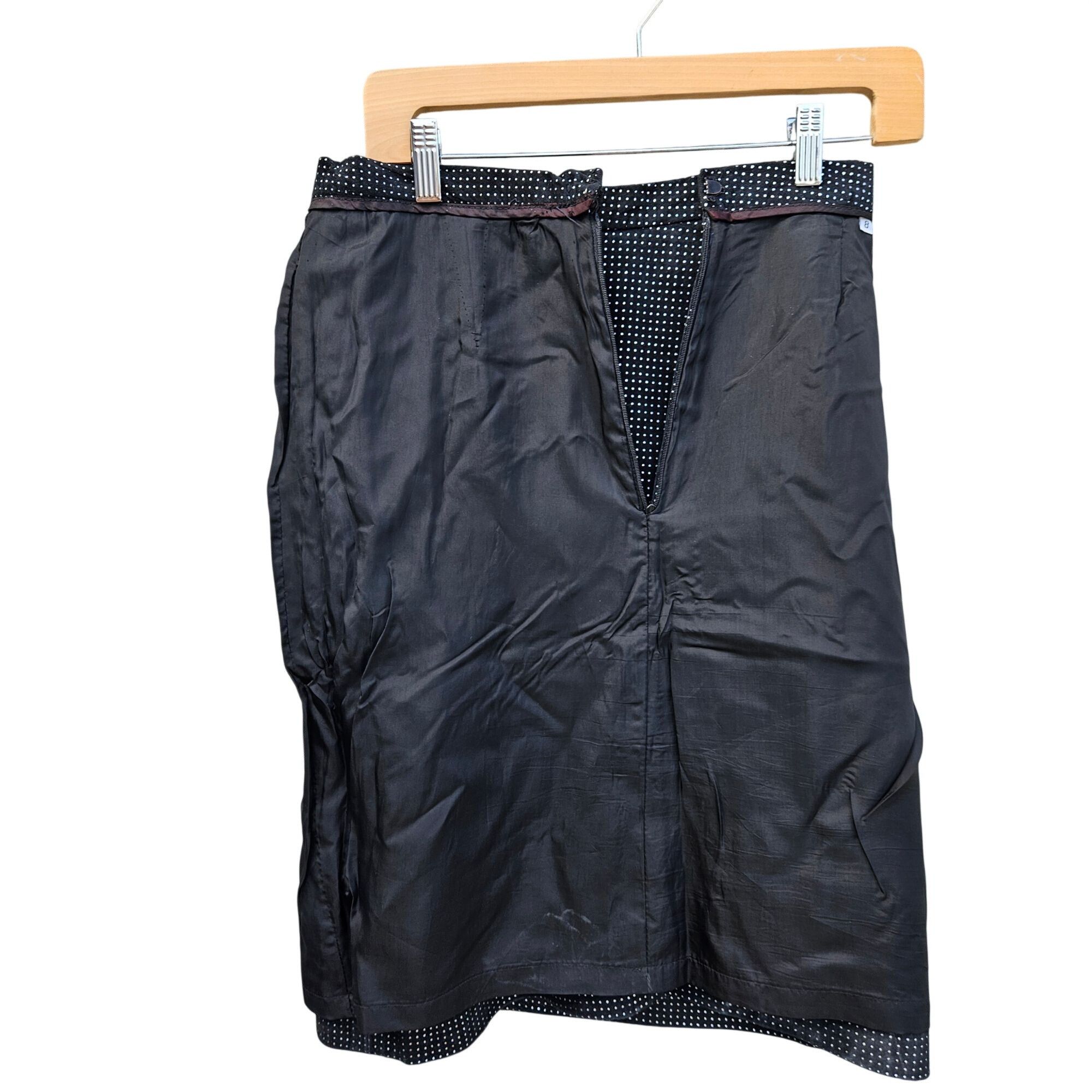 Other 80s Lillie Rubin Black Leather Pencil Skirt Small Suede Adri Size 26" / US 2 / IT 38 - 12 Thumbnail