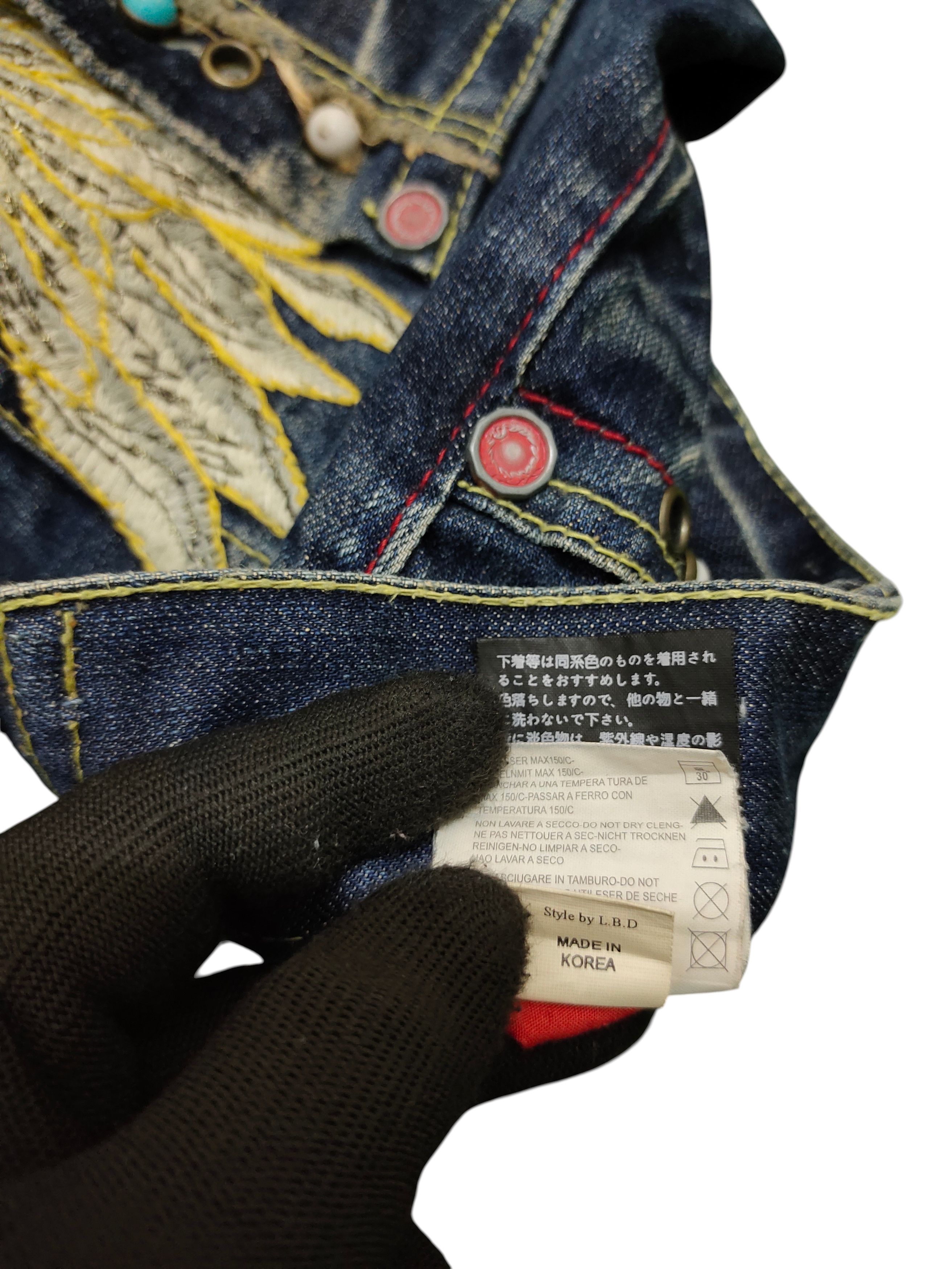 Flare Jeans Red Pepper Wings Embroidered Denim Bootcut