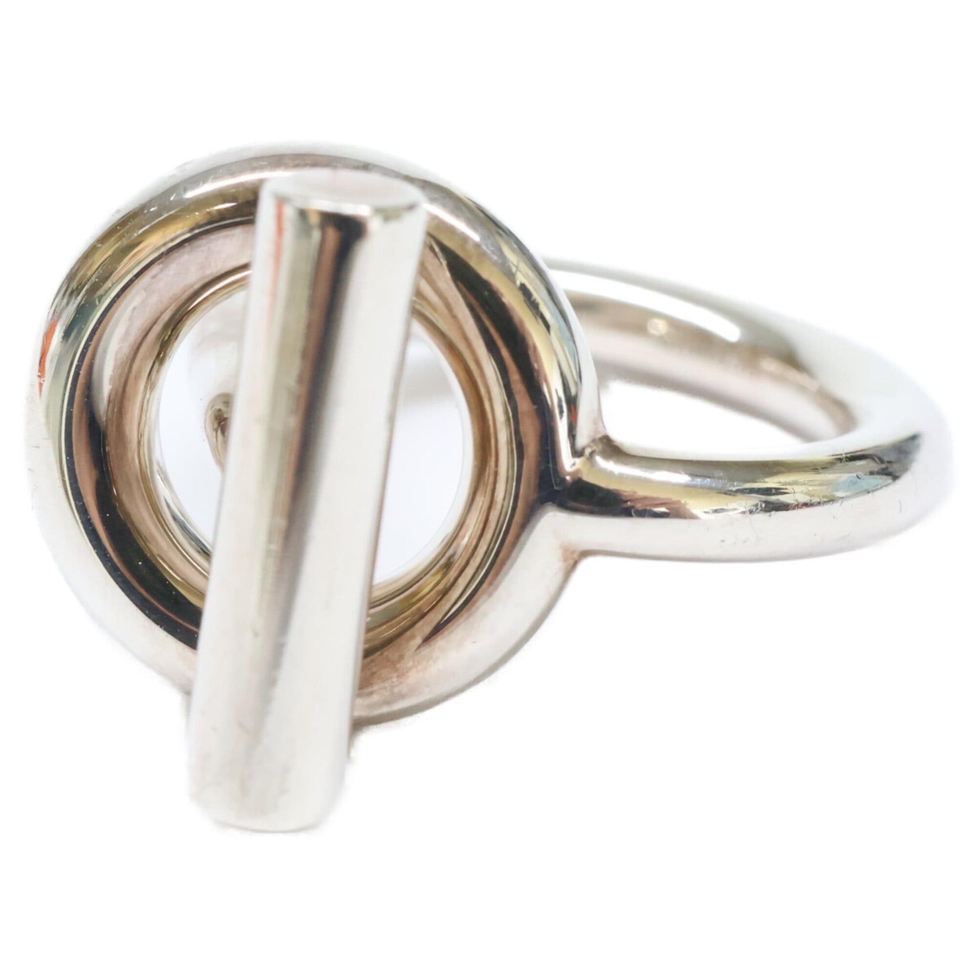 Hermes HERMES Echappé MM Ring, Size 47, Silver, Women's Size ONE SIZE - 1 Thumbnail