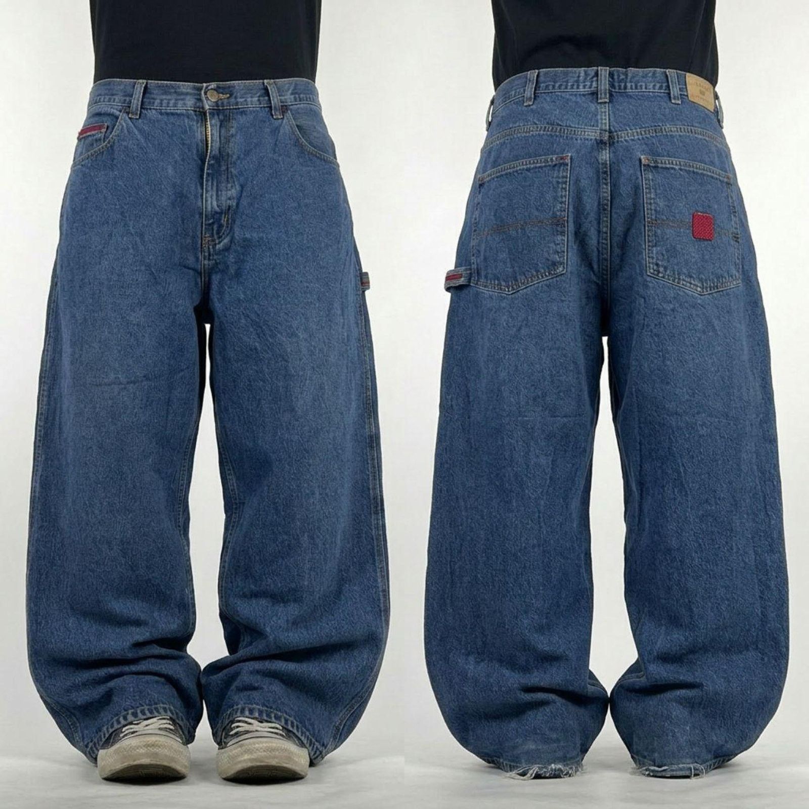 Polo Ralph Lauren × Vintage RARE VINTAGE POLO JEANS WITH LEATHER
