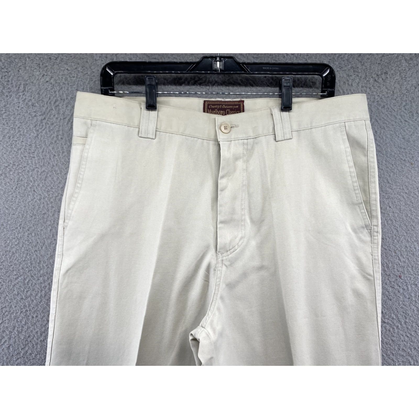 Marlboro Marlboro Classics Pasadena 301 Comfort Trousers Mens 35 Beige Cotton Moleskin Straight 90s Mens Size US 35 - 3 Thumbnail