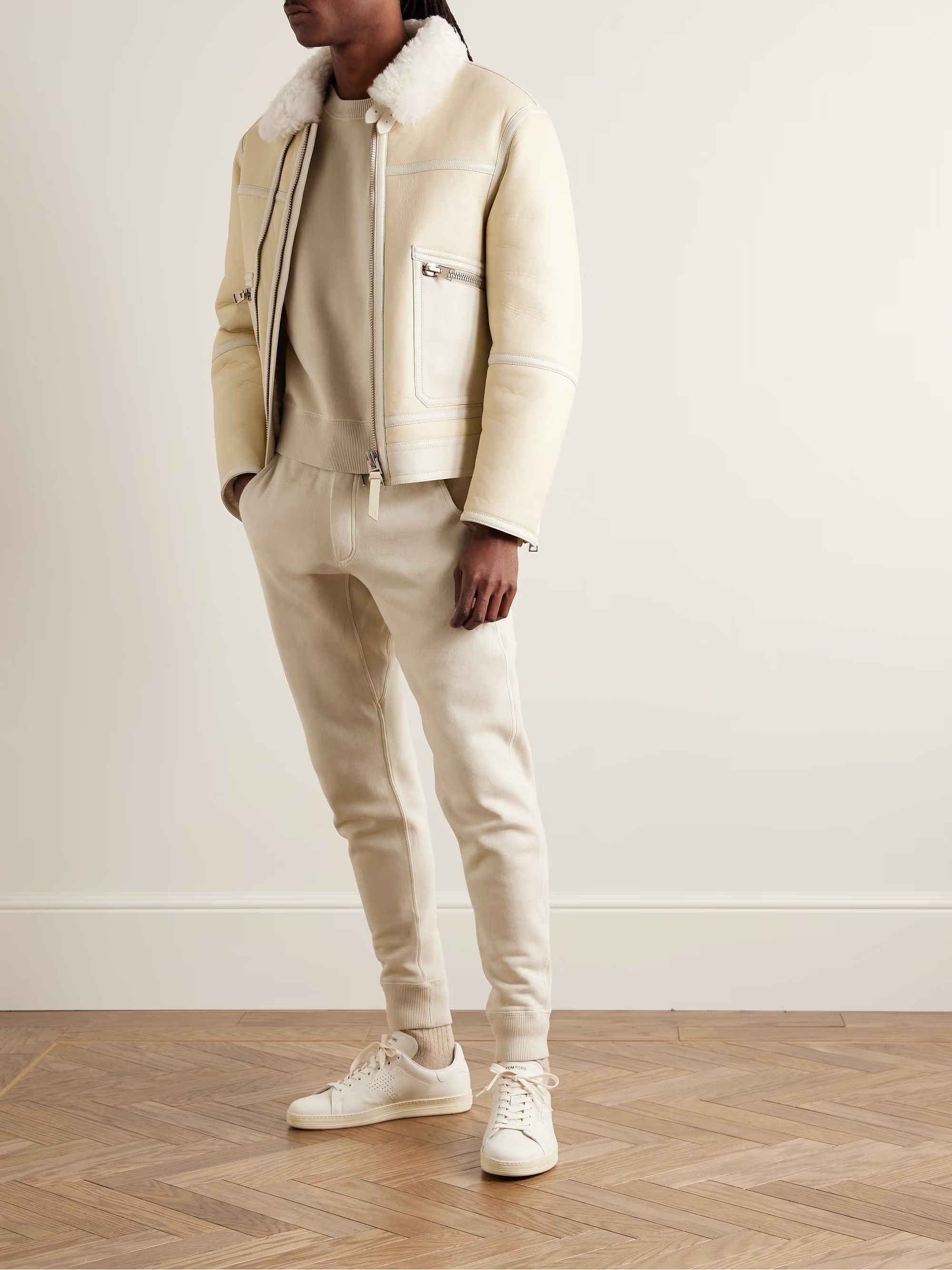 Tom Ford o1s22i1n0125 Cotton Drawstring Sweatpant in Beige Size US 36 / EU 52 - 2 Thumbnail