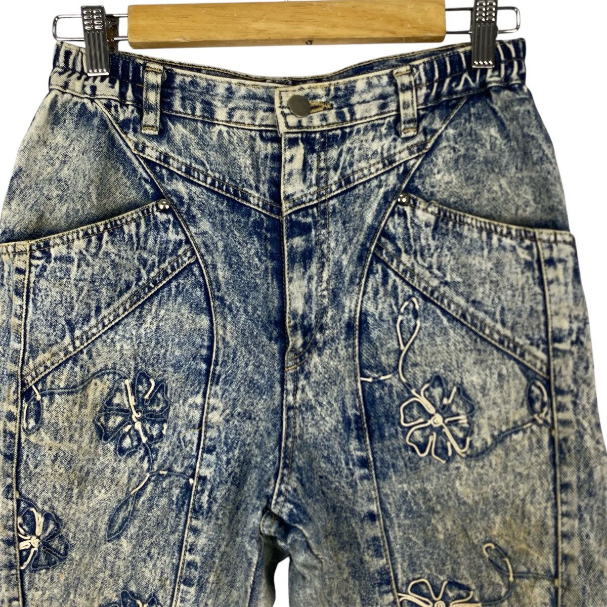 Designer × Vintage Vintage jeans beautiful floral made in china very rare Size 26" / US 2 / IT 38 - 4 Thumbnail