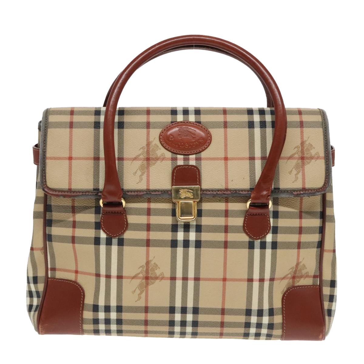Burberry Nova Check Beige Canvas Handbag (Pre-Owned) Size ONE SIZE - 1 Thumbnail