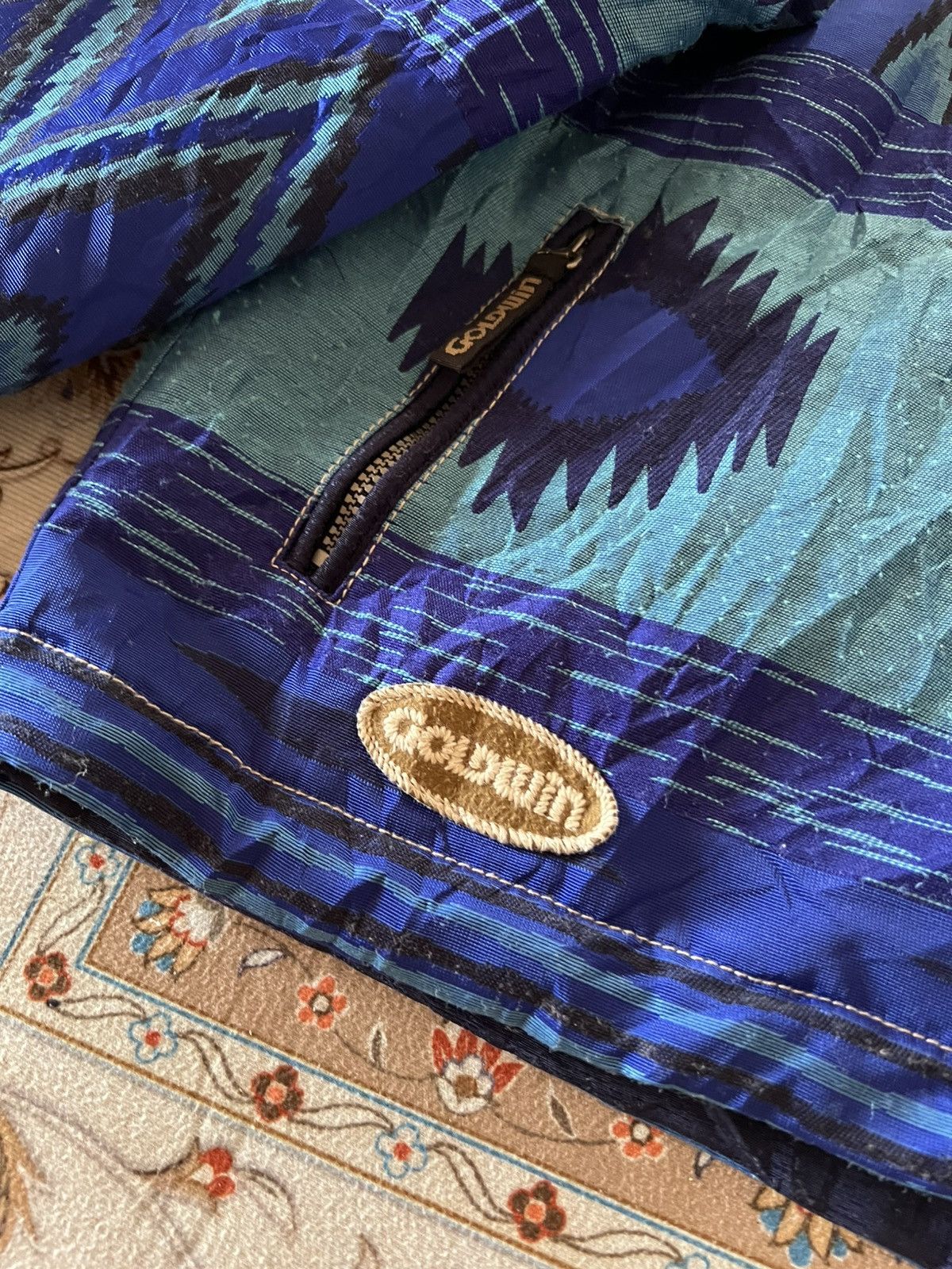 Descente × Goldwin × Japanese Brand 80’s Goldwin By Descente Navajo Half Zipper Jacket Size US L / EU 52-54 / 3 - 5 Thumbnail