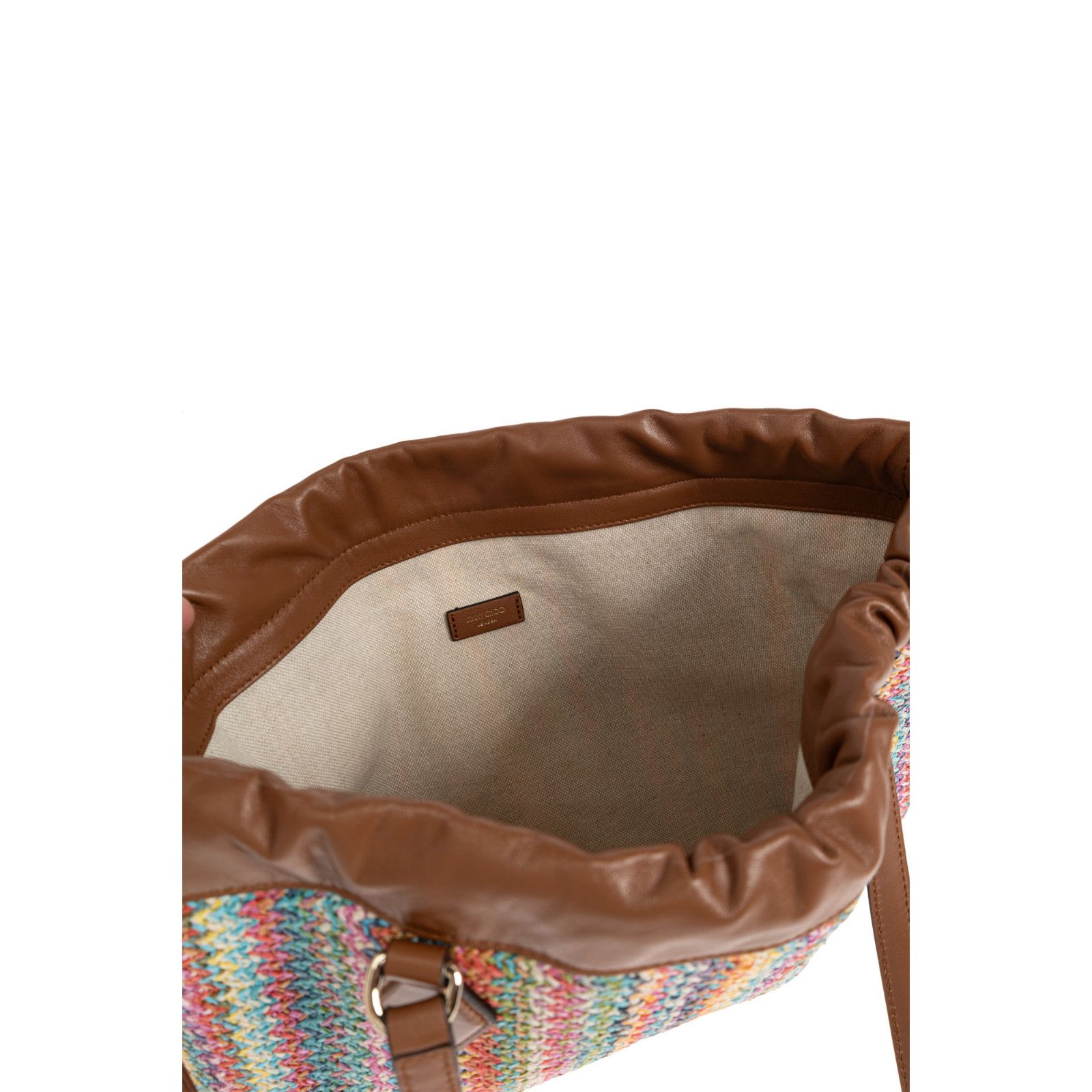 Jimmy Choo JIMMY CHOO Drawstring Medium Tan Tote Bag New Size ONE SIZE - 4 Thumbnail