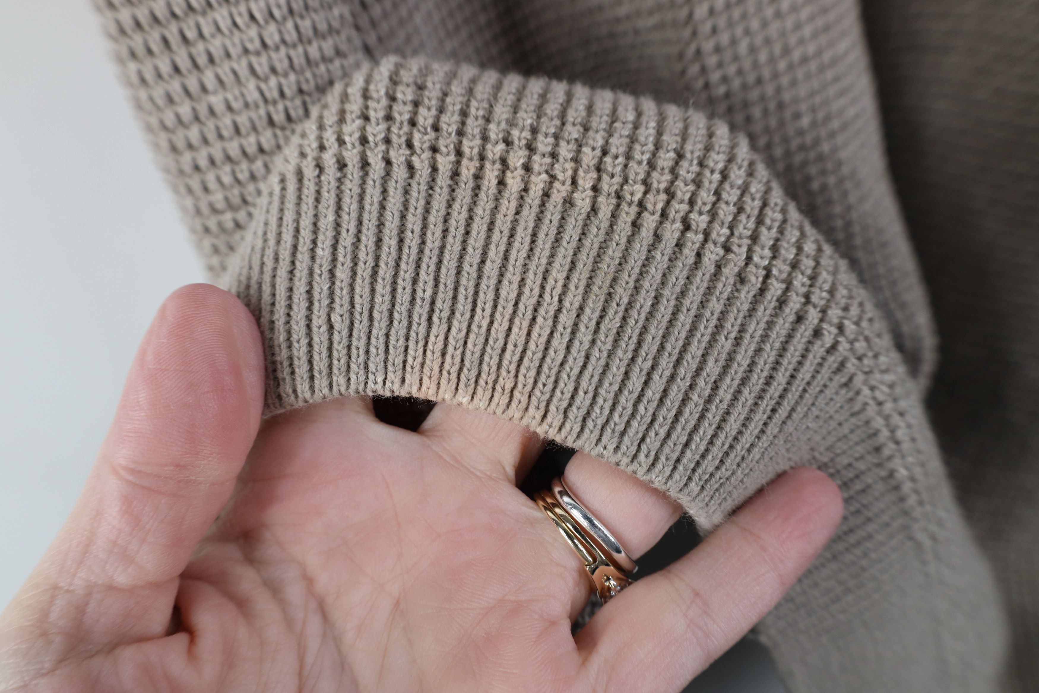 Vintage Vintage 90s Y2K Streetwear Waffle Knit Henley Sweater Cotton Size US XL / EU 56 / 4 - 4 Thumbnail