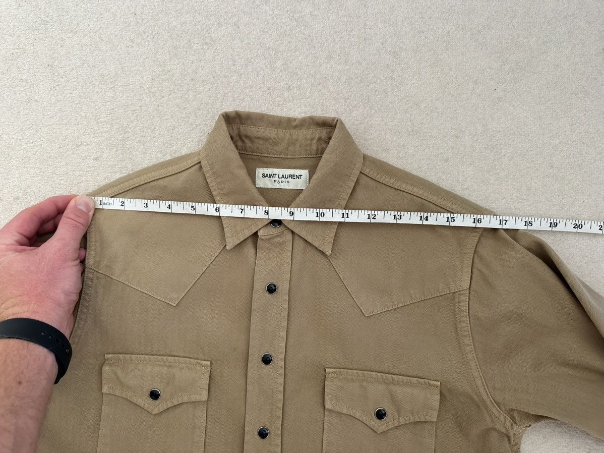 Saint Laurent Paris Saint Laurent western stonewashed denim shirt tan S Size US S / EU 44-46 / 1 - 8 Thumbnail
