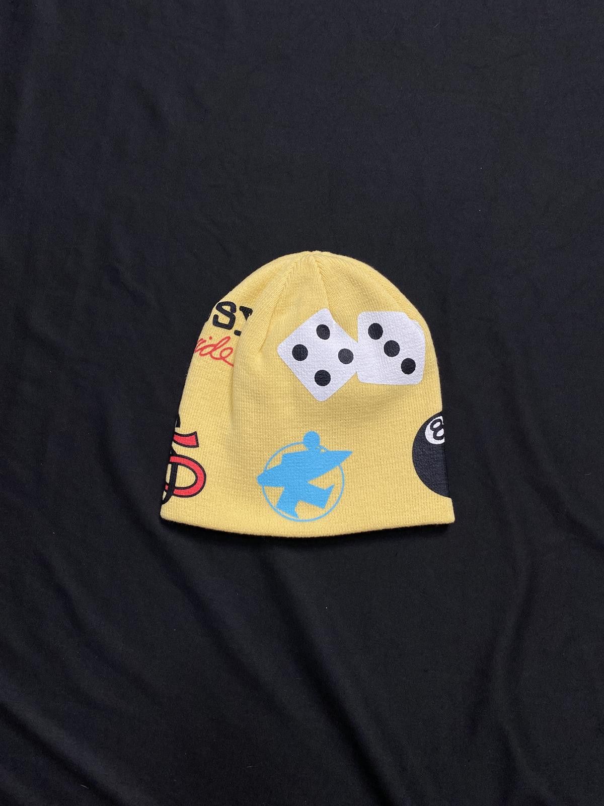 Stussy Rare Stussy Mixed Logo No Cuff Knit Skull Cap Yellow Beanie Size ONE SIZE - 4 Thumbnail
