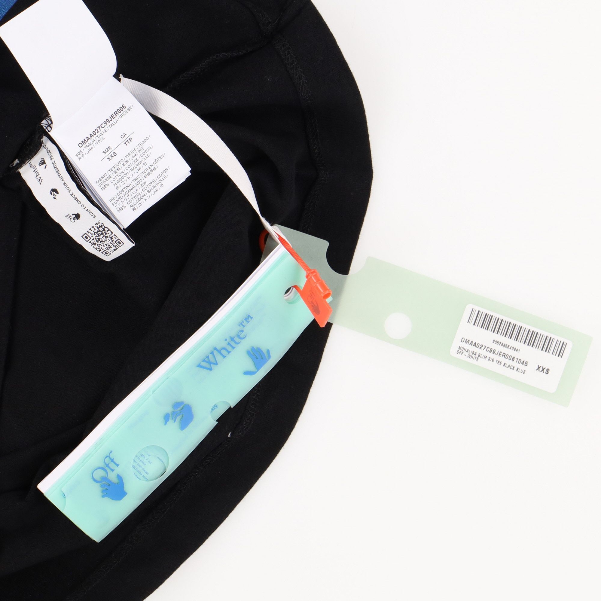 Off-White Black and Blue Mona Lisa Logo T-Shirt Size US XXS / EU 40 - 5 Thumbnail