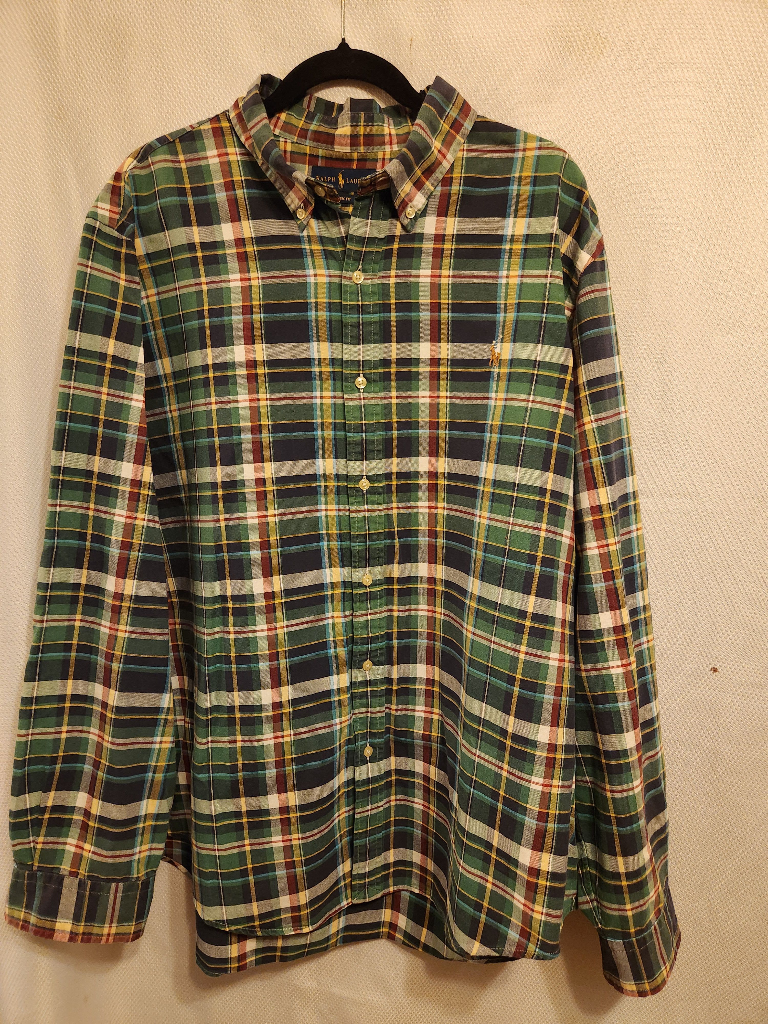 Ralph Lauren Vintage Ralph Lauren Long Sleeve Green Plaid Shirt Size US XXL / EU 58 / 5 - 1 Thumbnail