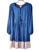 Anthropologie Holding Horses Ombre Blue Pink Dip Dye Mini Dress Sz Small Size S / US 4 / IT 40 - 12 Thumbnail