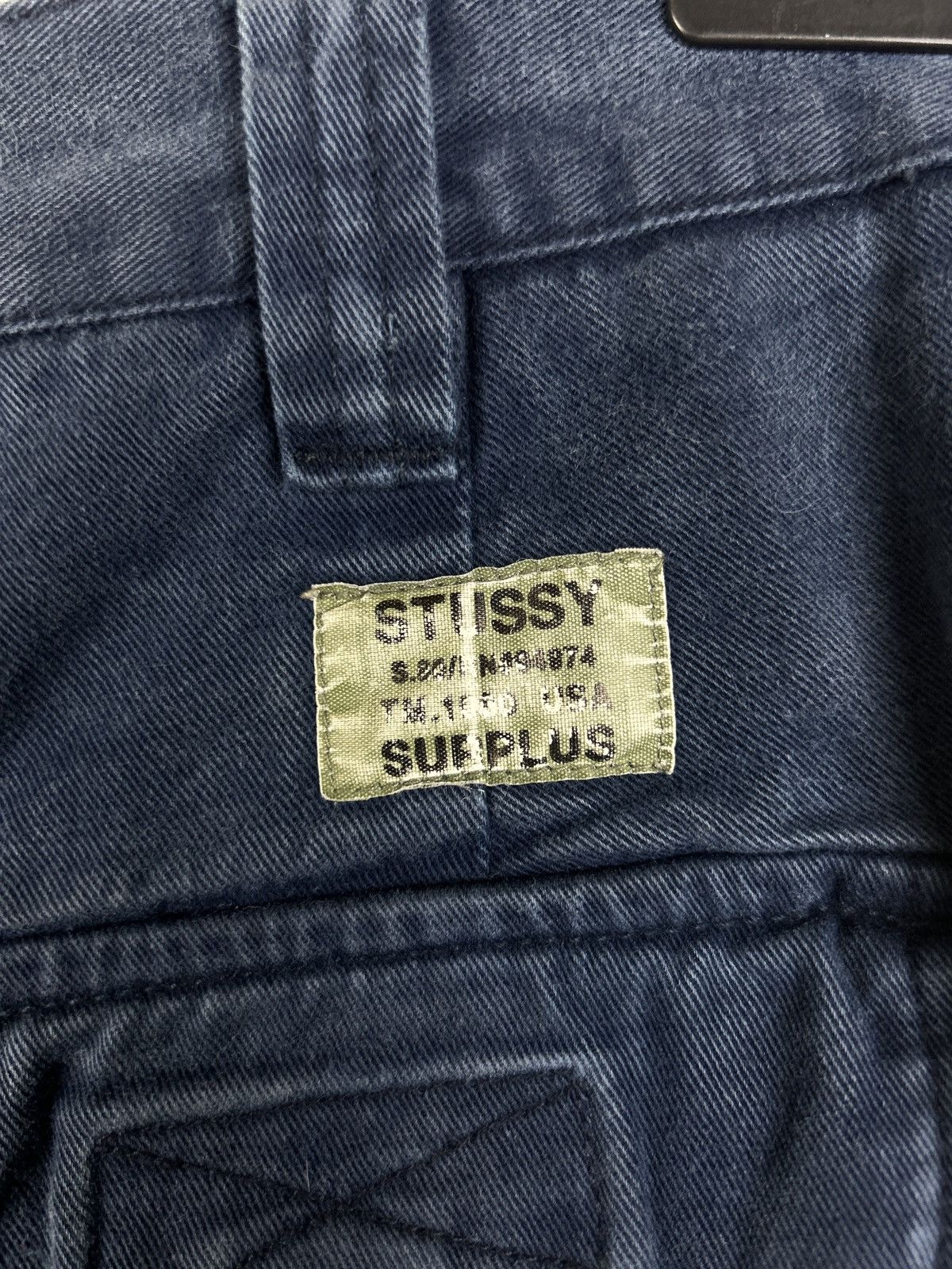 Stussy 90s Vintage Stussy Star Embroidery Cargo Shorts Navy Blue Size US 30 / EU 46 - 9 Thumbnail