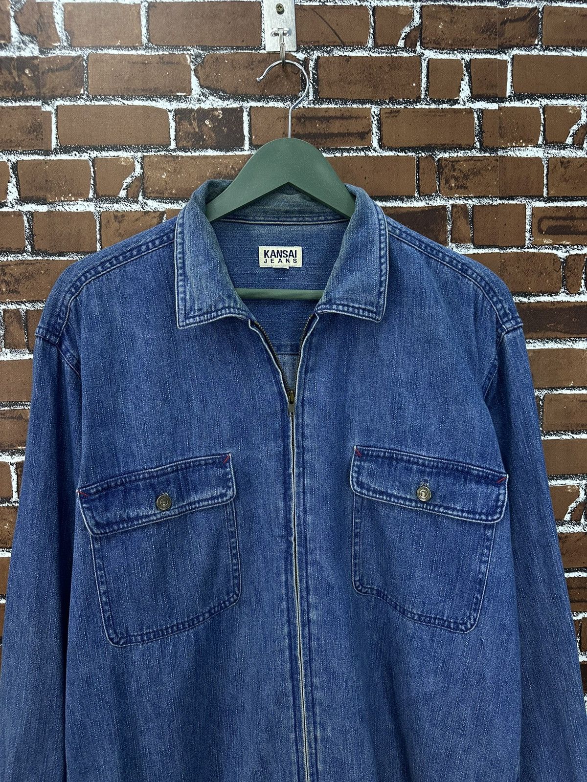 Kansai Yamamoto Kansai Jeans Vintage Zipper Jacket Z266 Size US L / EU 52-54 / 3 - 2 Thumbnail