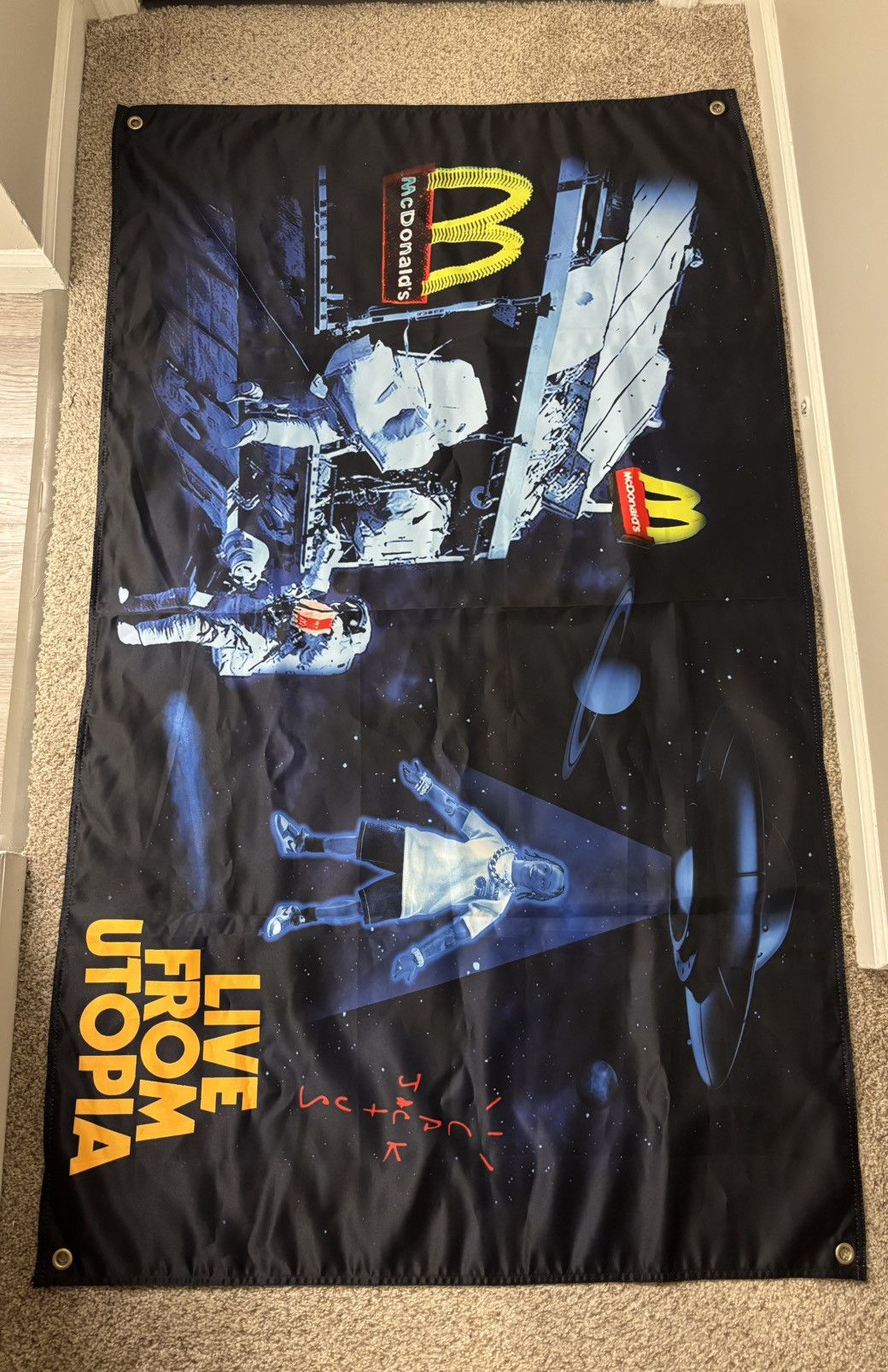 Travis Scott Travis Scott x McDonald's Live From Utopia Flag | Grailed