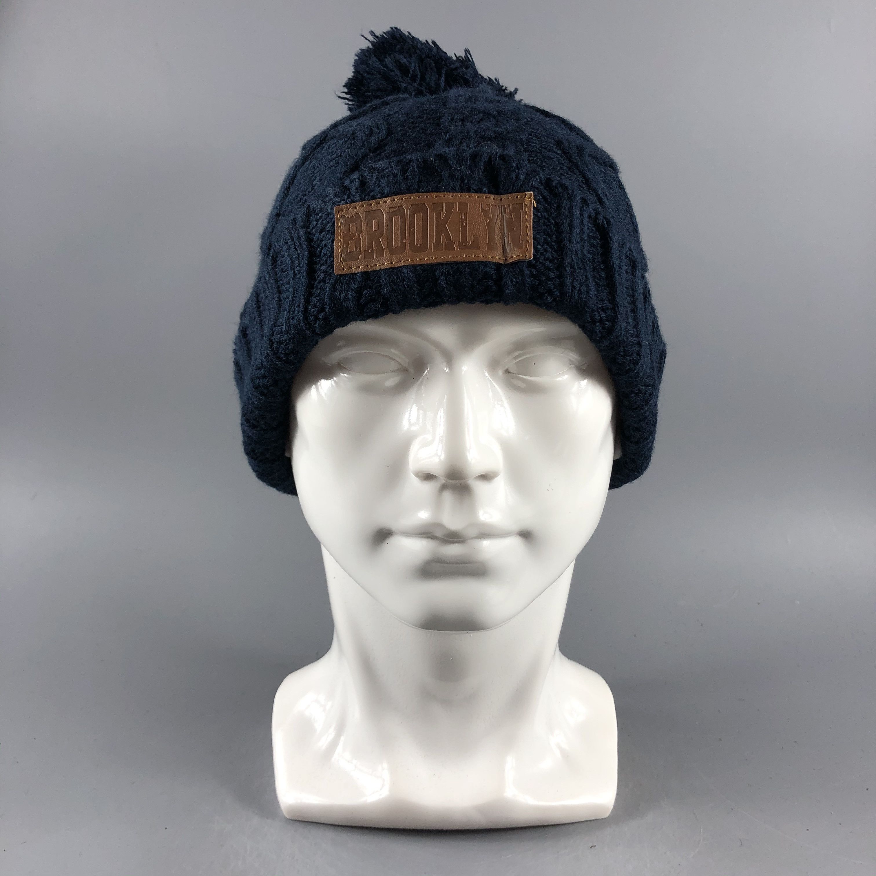 Japanese Brand × Vintage Brooklyn Aran Isle PomPom Beanie Snow Hat Snow Cap -D354 Size ONE SIZE - 7 Thumbnail