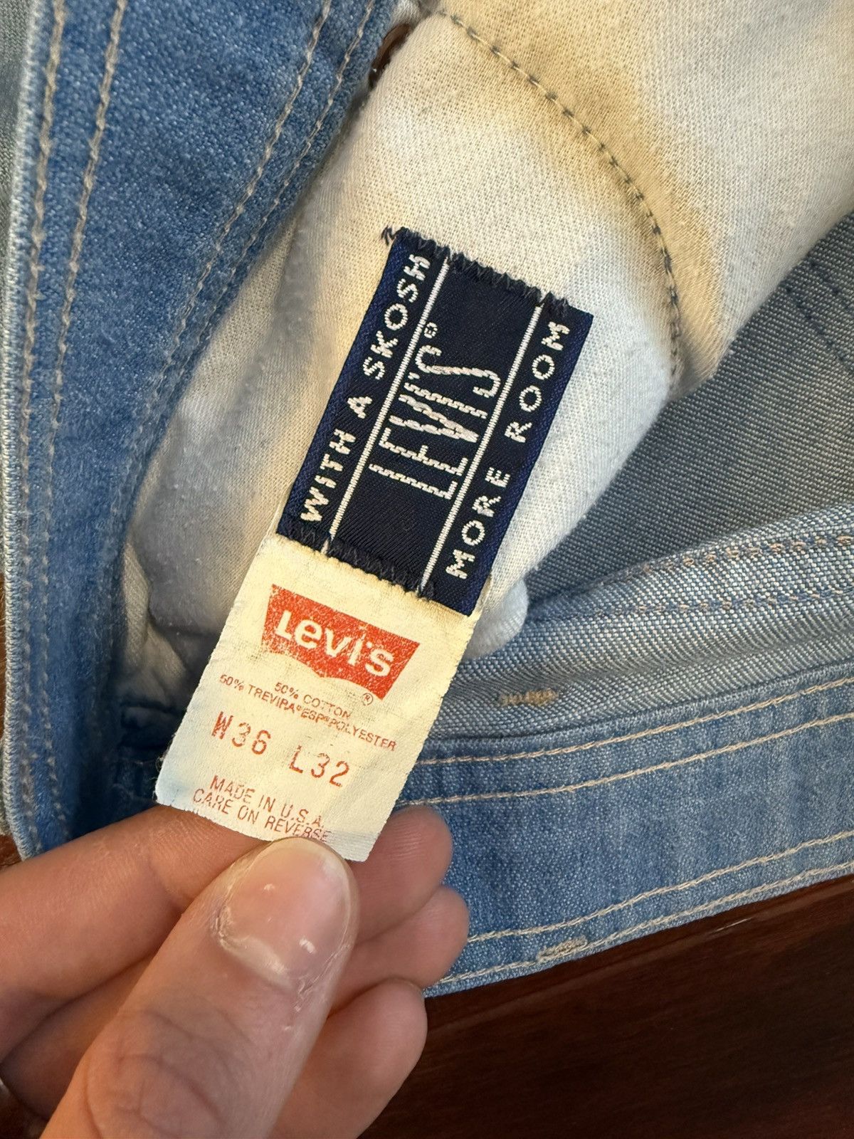 Levi's Vintage 80s Levi’s 415 Bootcut Skosh Flared Jeans 34x31 USA Size US 34 / EU 50 - 4 Thumbnail