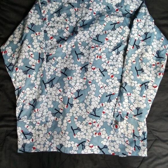 JCPenney Vintage JCPenney Cherry Blossom Polyester Disco Shirt Size US L / EU 52-54 / 3 - 5 Thumbnail