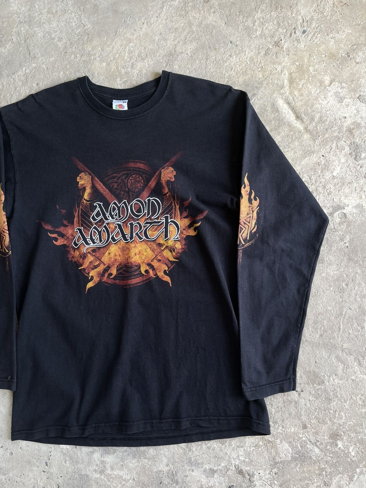 Band Tees Amon Amarth Flames Logo Vintage Rock Metal Long Sleeve Shirt Size US M / EU 48-50 / 2 - 4 Thumbnail