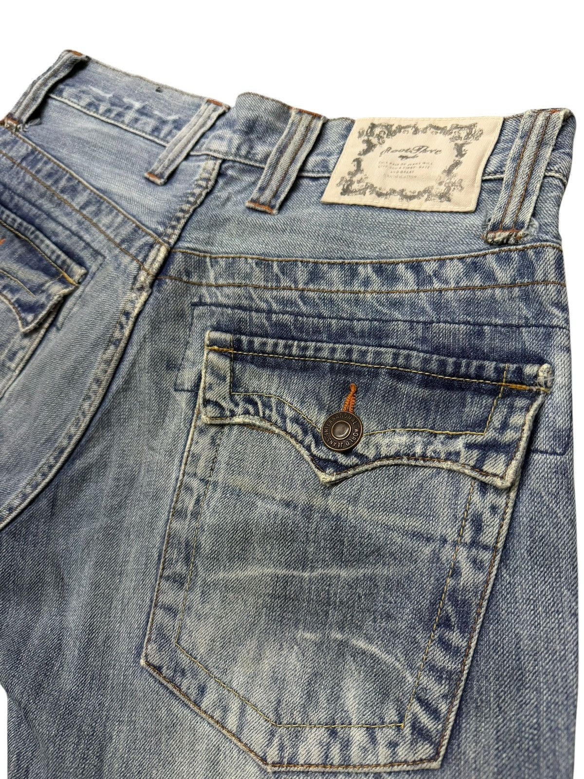 Japanese Brand Vintage Root Three Y2K Japanese-style Distressed Denim | W30 Size 30" / US 8 / IT 44 - 8 Thumbnail
