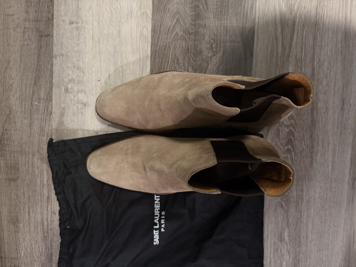 Saint Laurent Paris Saint Laurent Tobacco Wyatt Chelsea Boots Size US 12 / EU 45 - 2 Thumbnail