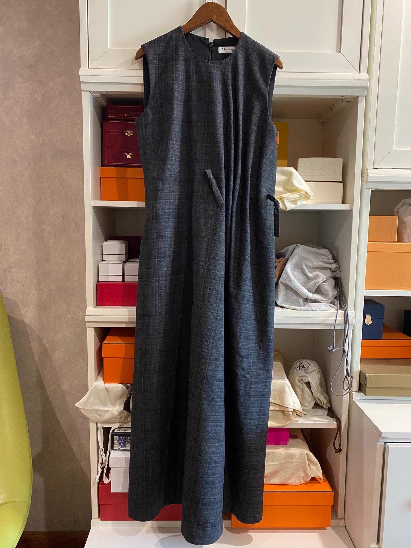 Dior Dior classic check wool dress FR 36 waist adjustable Size XS / US 0-2 / IT 36-38 - 1 Thumbnail