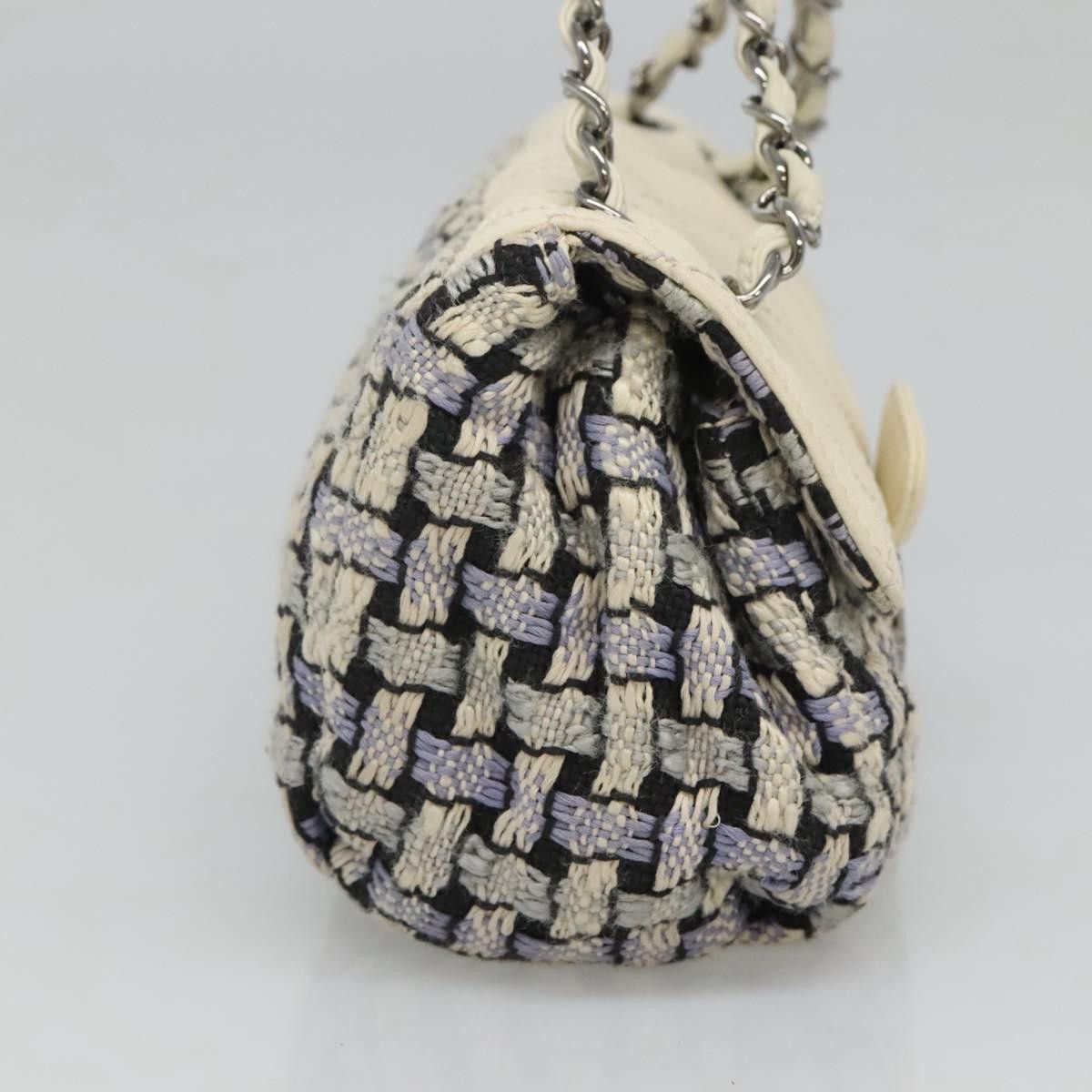 Chanel CHANEL Chain Shoulder Bag Tweed Blue CC Size ONE SIZE - 3 Thumbnail