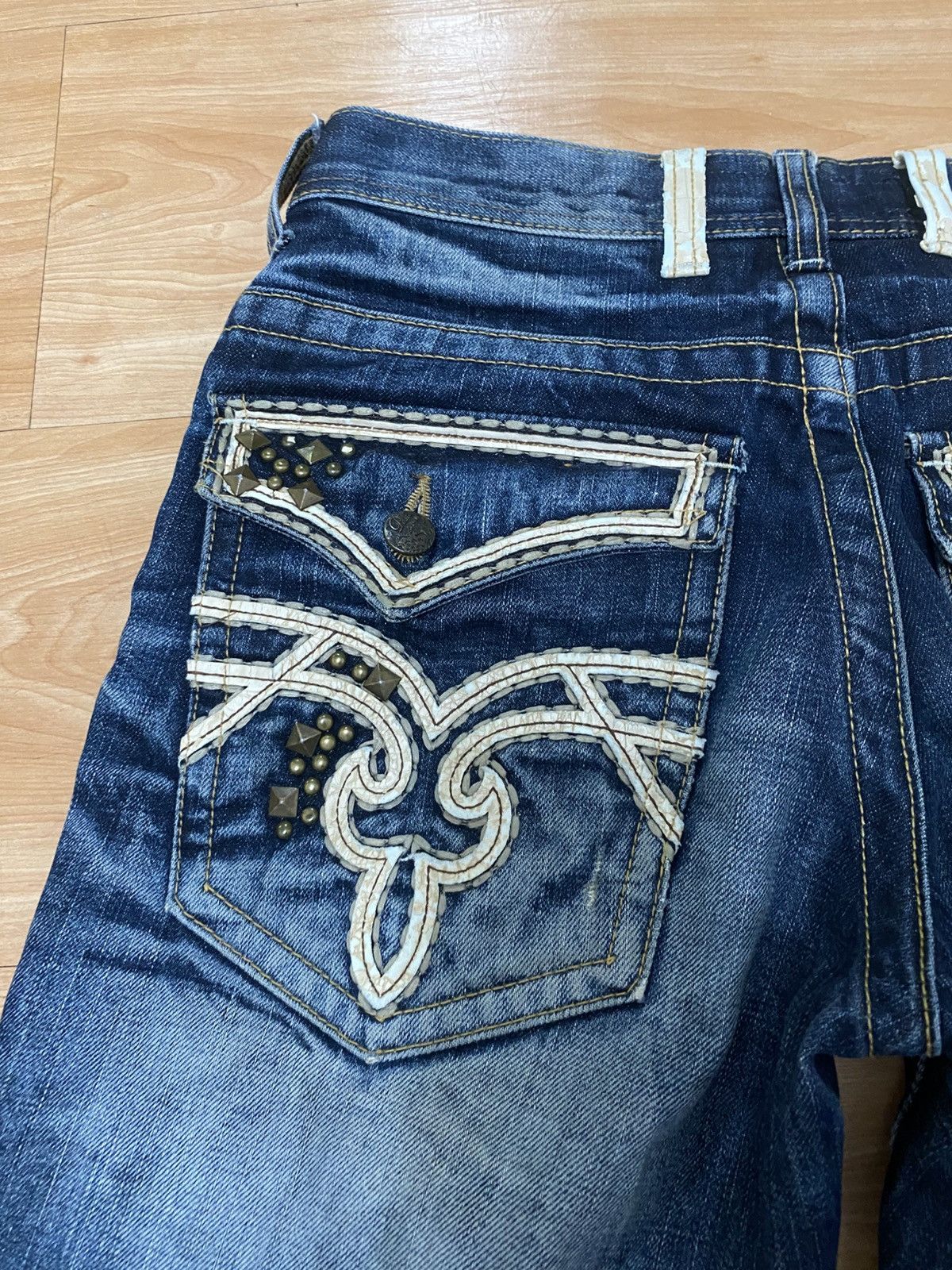 GOSTAR DE FUGA × If Six Was Nine × Seditionaries Japanase punk pasta denim straigh cut acid wash LGB style Size US 31 - 8 Thumbnail