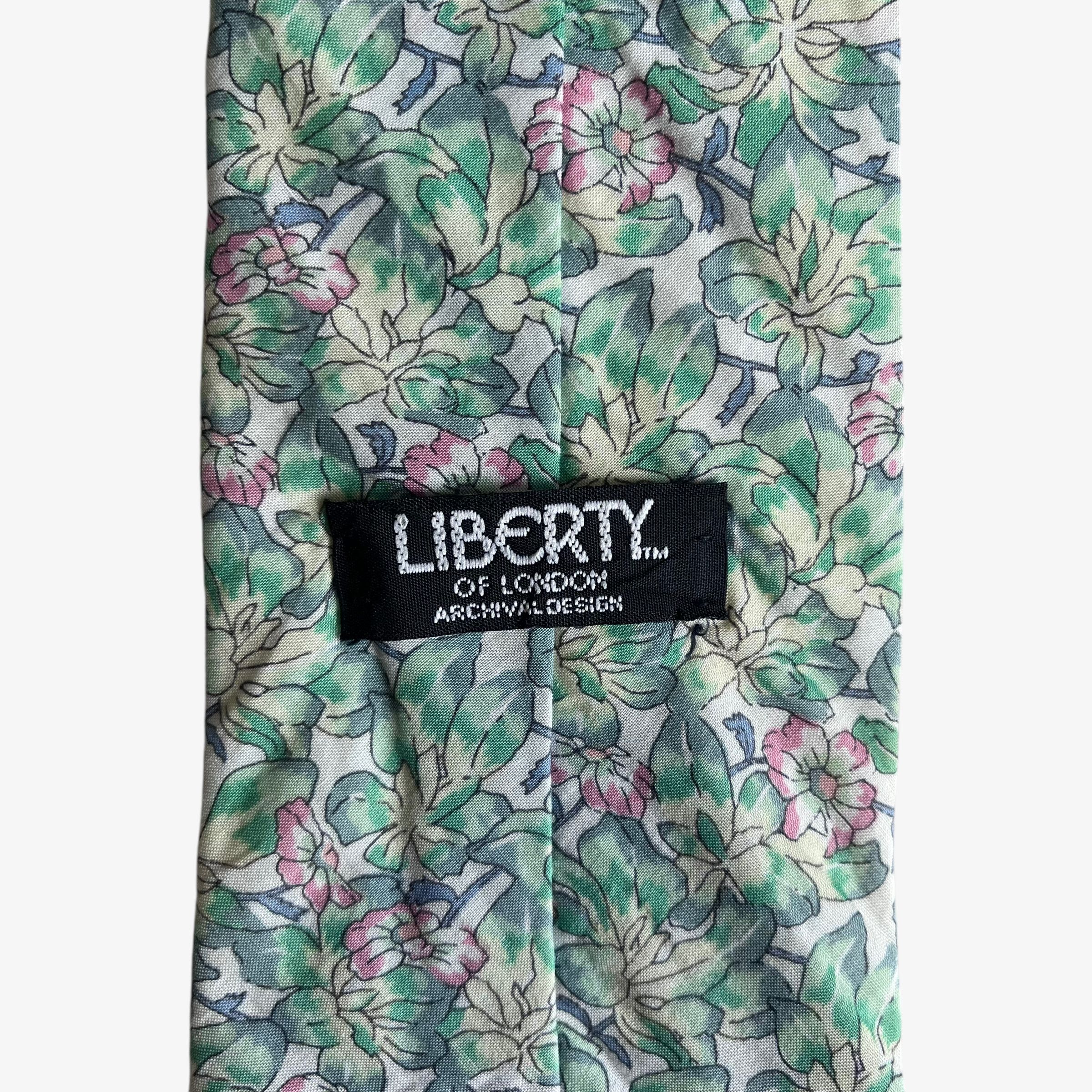 Liberty Vintage 90s Liberty Floral Water Colour Print Cotton Tie Size ONE SIZE - 2 Thumbnail