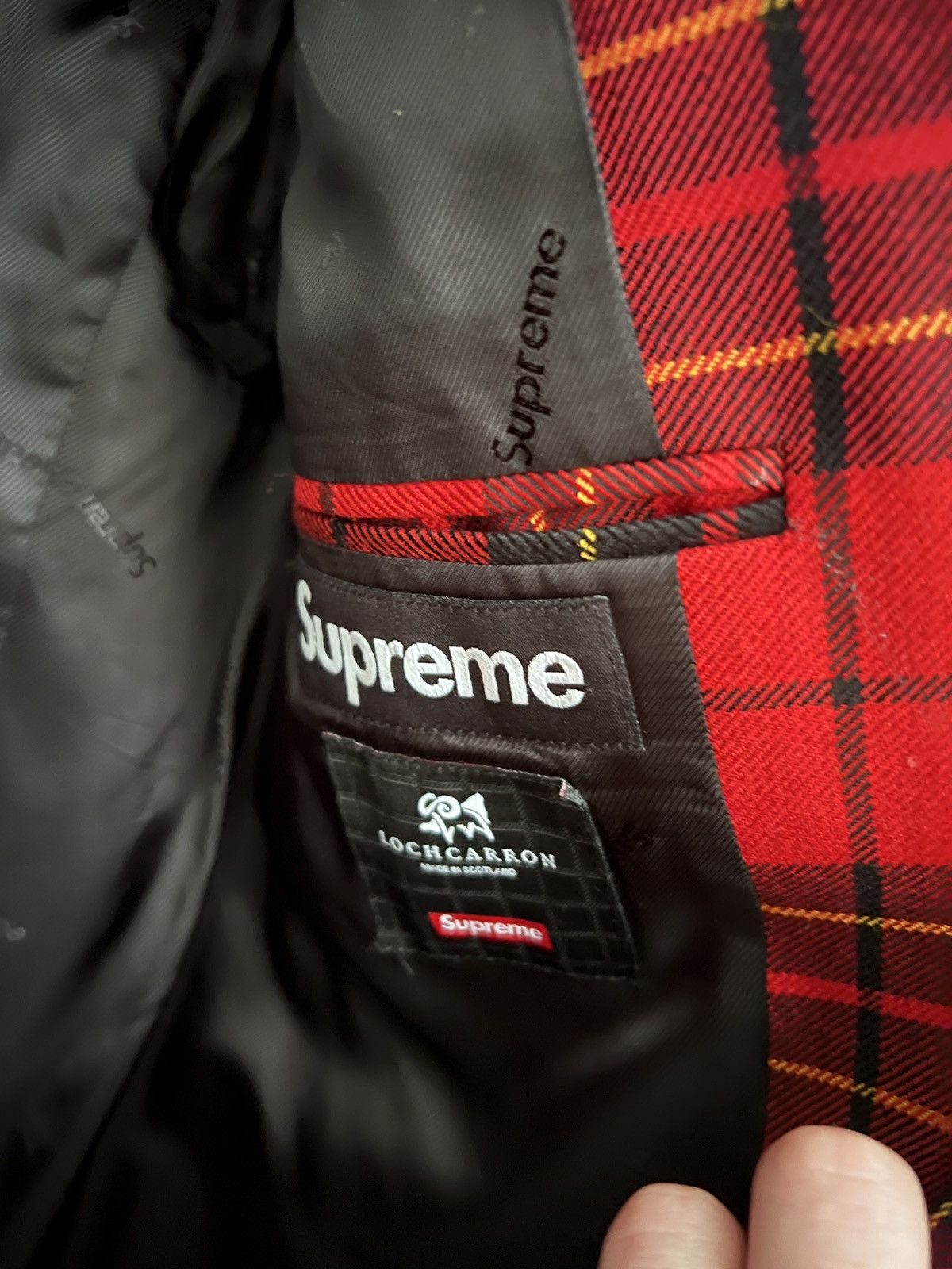 Supreme tartan wool suit