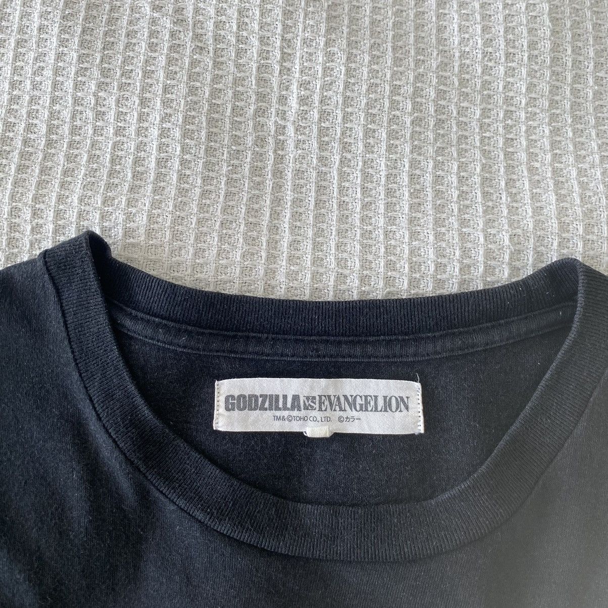 Faded Godzilla Vs Evangelion Japanese Anime Tee