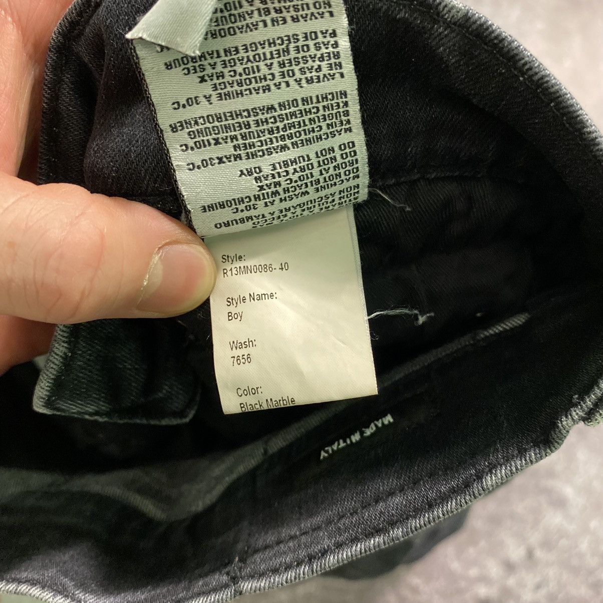 Japanese Brand × R13 Rare R-13 Black Boy Denim Size US 28 / EU 44 - 20 Thumbnail