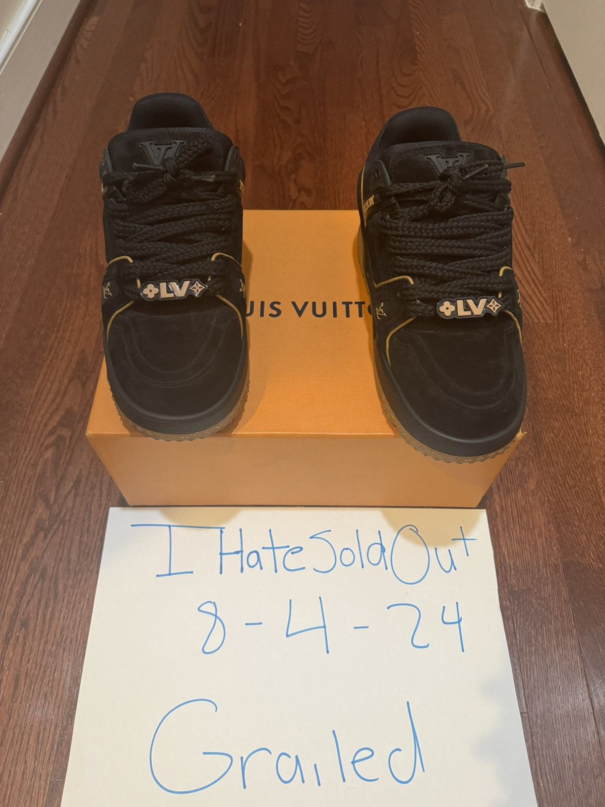Louis Vuitton Louis Vuitton Maxi Trainers Black Brown Suede Size US 10 / EU 43 - 1 Thumbnail