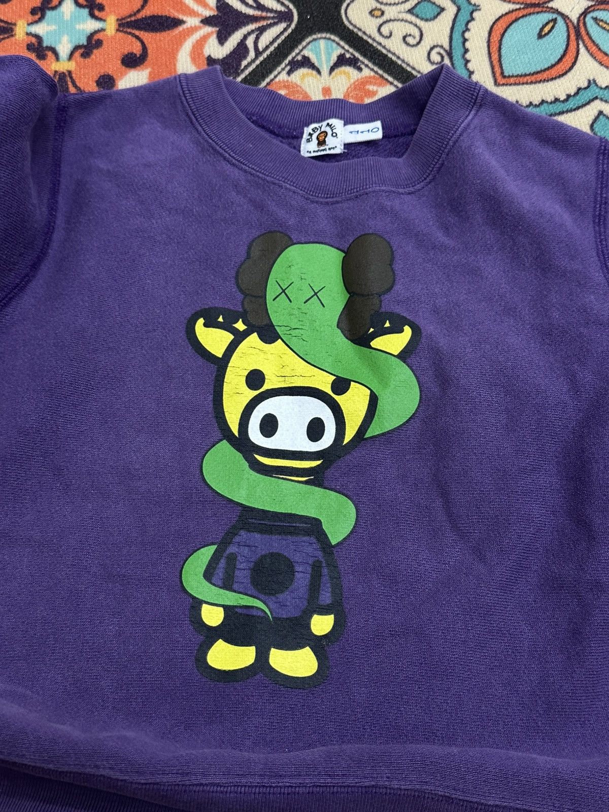 Bape × Kaws Bape (Baby Milo) x Kaws Kids/Youth Sweatshirt (Size 110) Size US XXS / EU 40 - 18 Thumbnail