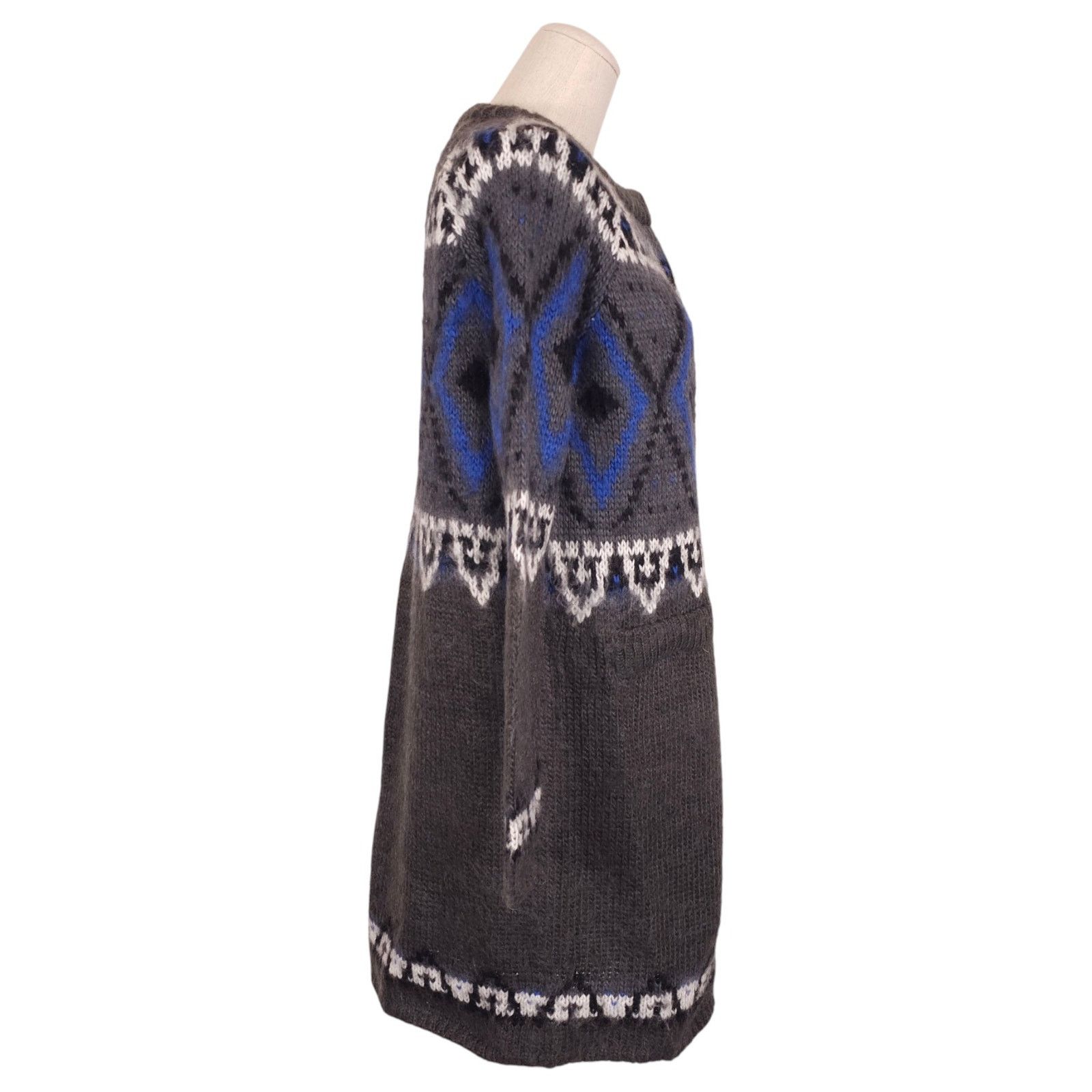 Free People Free People Frosted Fair Isle Wool Mohair Cardigan Coat XS Size XS / US 0-2 / IT 36-38 - 4 Thumbnail