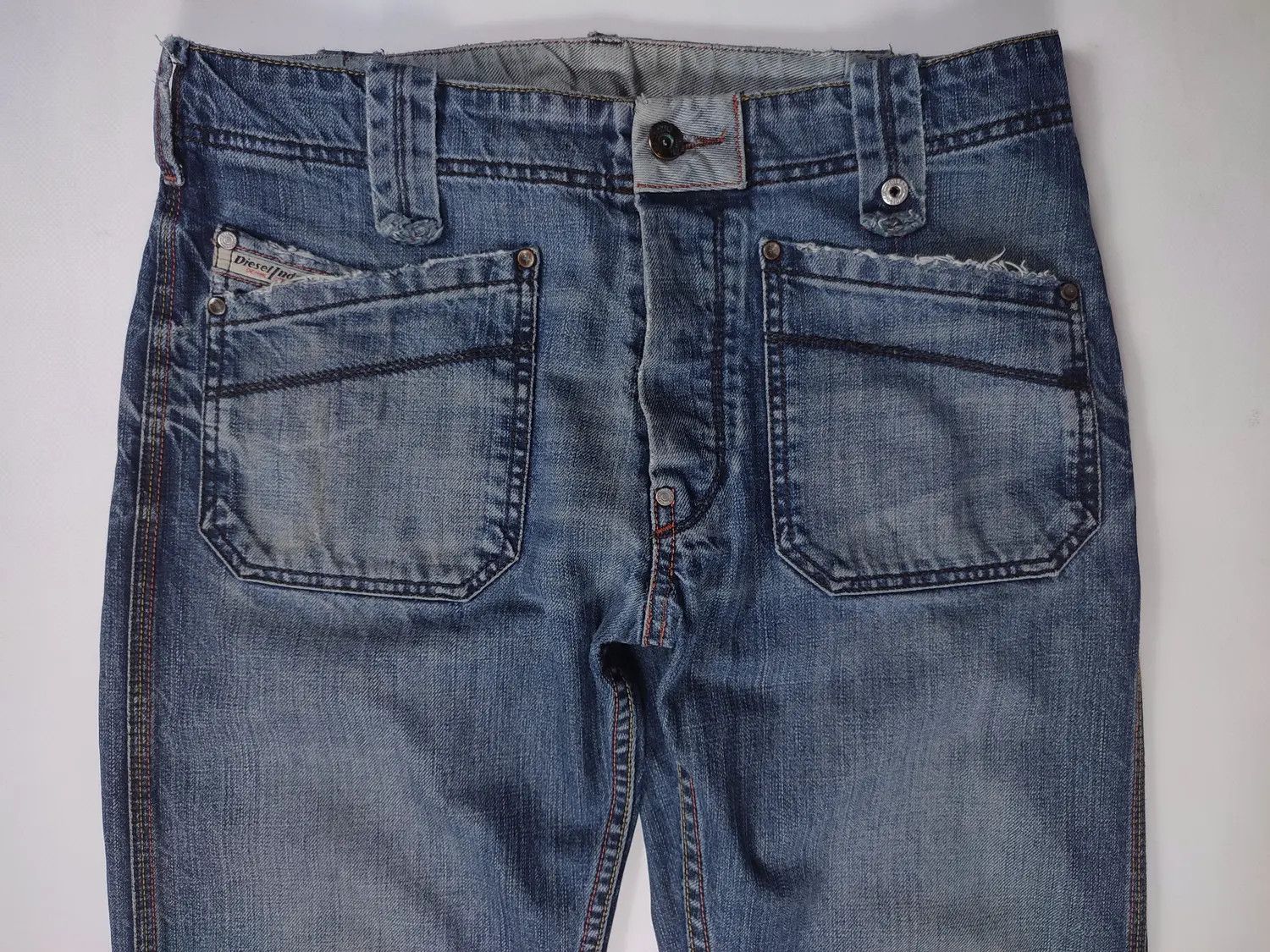 Diesel × Vintage Diesel Moorix Washed Straight Damaged Denim Pants Size US 30 / EU 46 - 9 Thumbnail