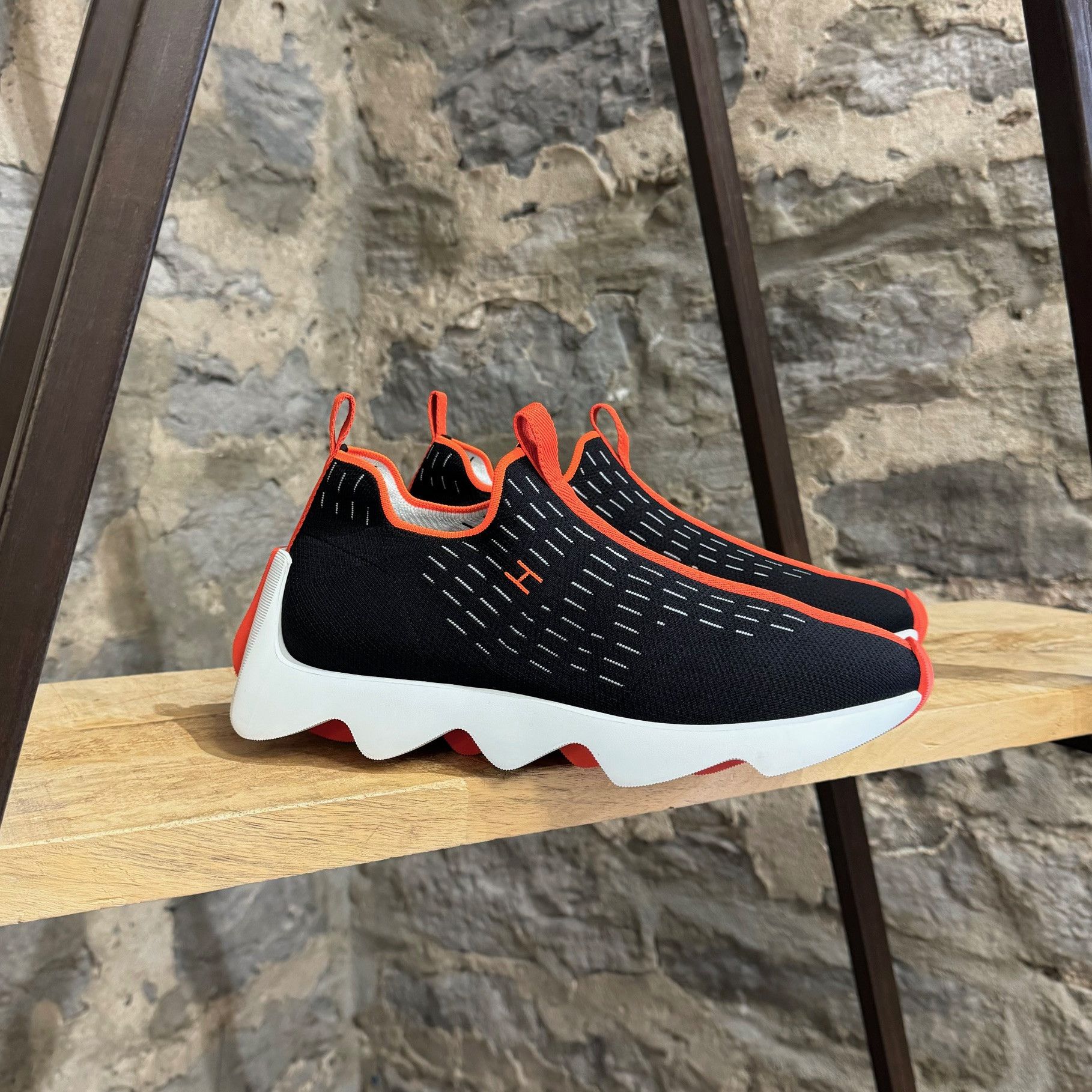 Hermes Hermès Black Eclair Technical Knit Sneakers Size US 7.5 / EU 40-41 - 1 Thumbnail