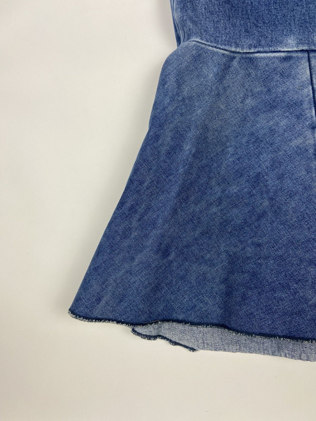 Balenciaga BALENCIAGA GODET PEPLUM-STYLE DENIM KNEE LENGHT SKIRT SZ 38 Size 26" / US 2 / IT 38 - 21 Thumbnail