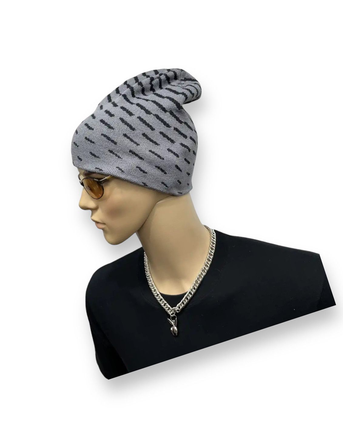Nike Vintage 90’s NIKE BIG SWOOSH Reversible Acrylic Beanie Size ONE SIZE - 3 Thumbnail