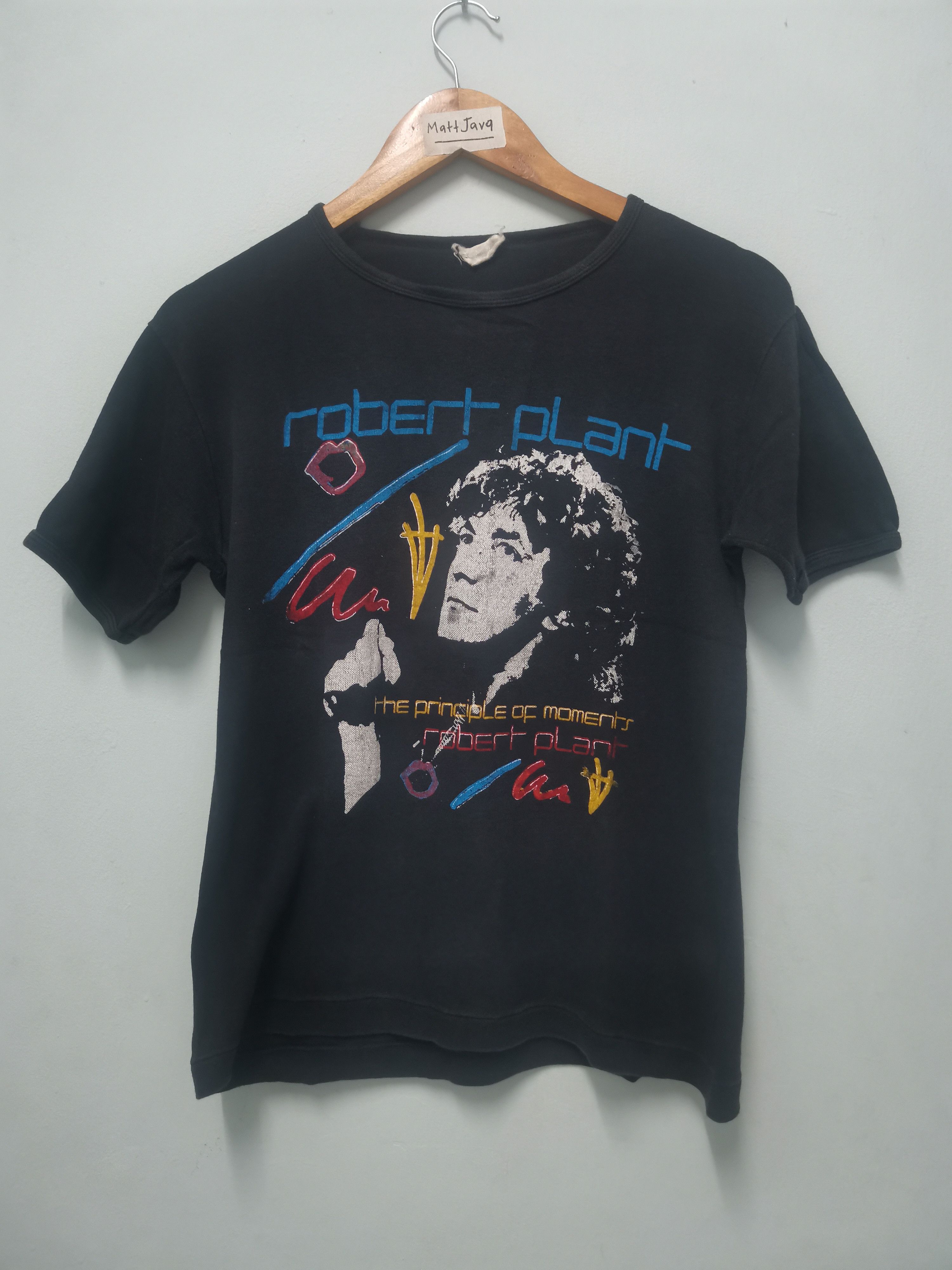 Band Tees Vintage Robert Plant Tour 83 Rock Band Tee Nirvana Morrissey Size US S / EU 44-46 / 1 - 2 Thumbnail