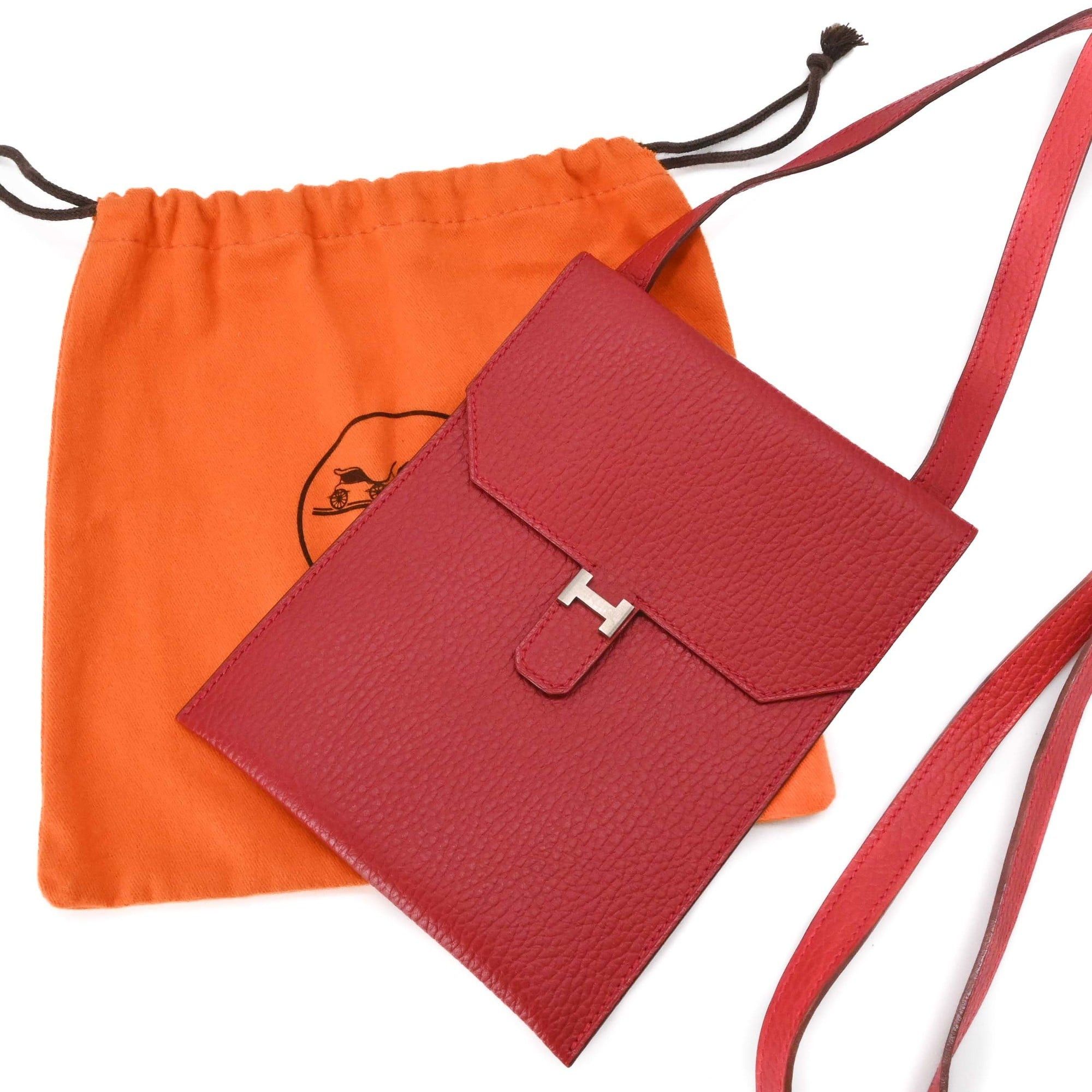 Hermes HERMES Amélie Pochette Mini Shoulder Bag with Pouch Wallet in Ardennes Leather, Red #□F Size ONE SIZE - 1 Thumbnail