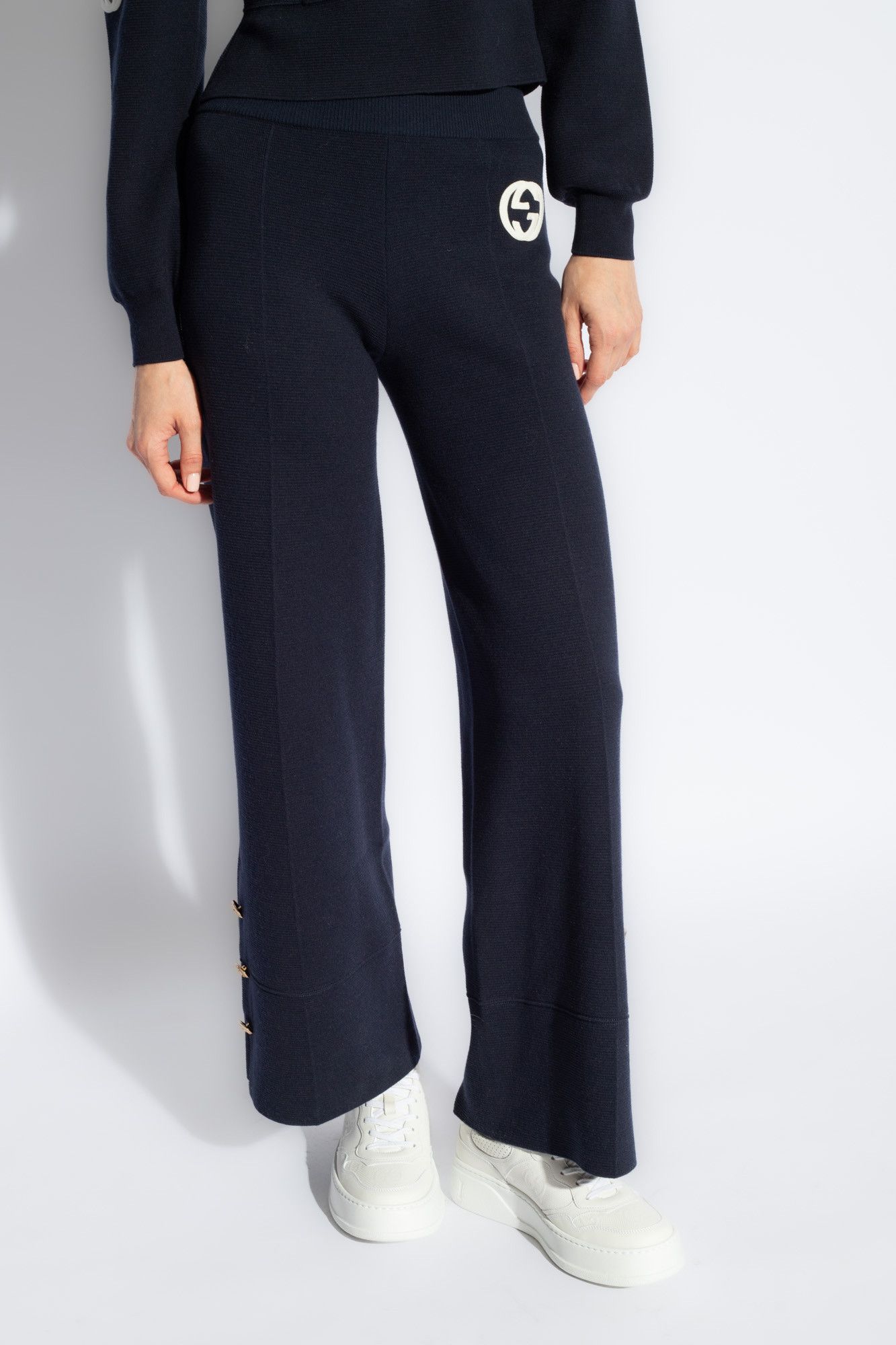 Gucci o1la5ras0526 Wool Pants in Navy/White Size 30" / US 8 / IT 44 - 3 Thumbnail