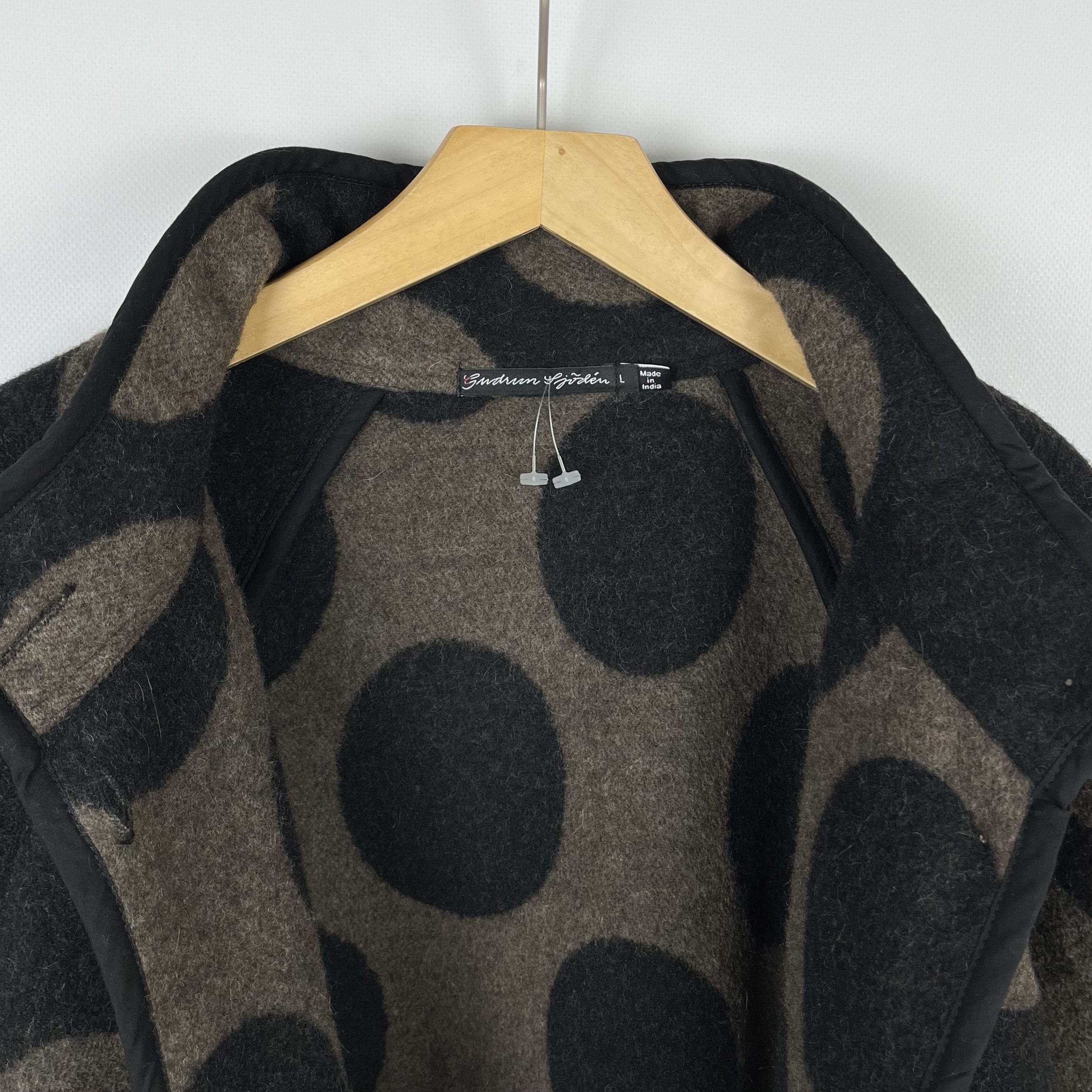Gudrun Sjoden Ladies Gudrun Sjoden Polka Dot Wool Coat Size L / US 10 / IT 46 - 12 Thumbnail