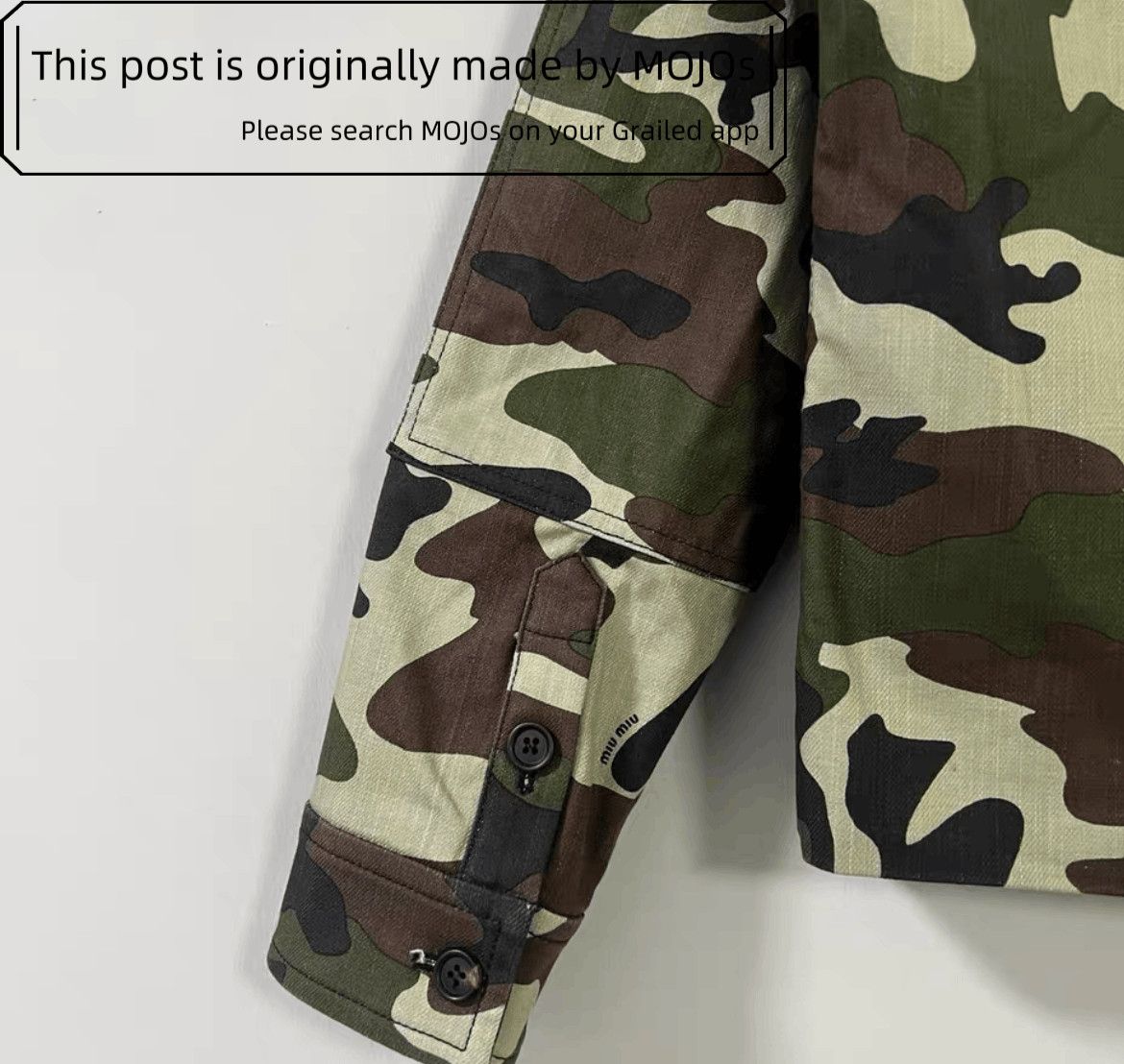 Miu Miu Sz 38 Miu Miu Camo Military Patch Shirt Jacket mojos18321015 Size US S / EU 44-46 / 1 - 2 Thumbnail